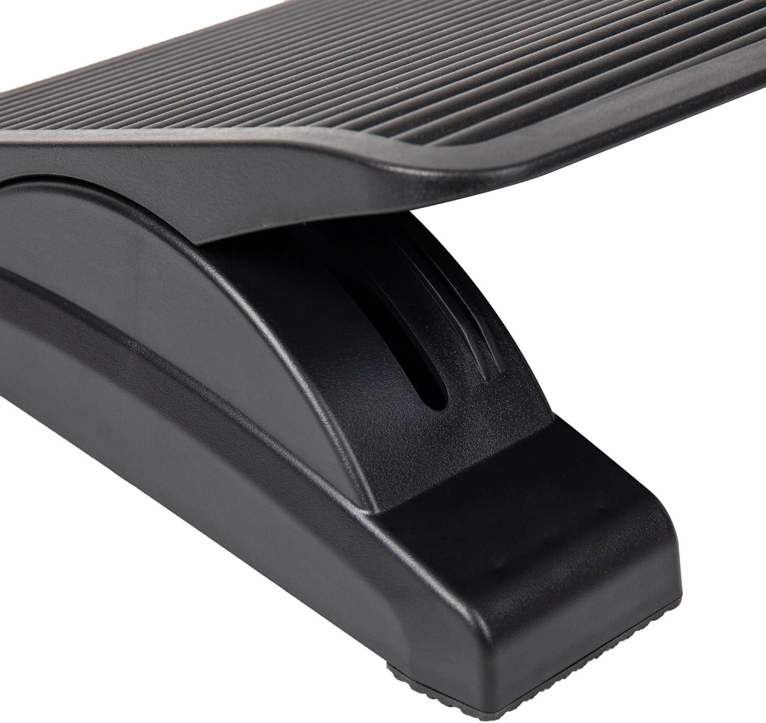 Mind Reader Adjustable Height Ergonomic Foot Rest, Black