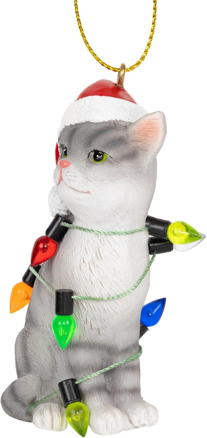 Charlton Home® Santa Cat Ornament
