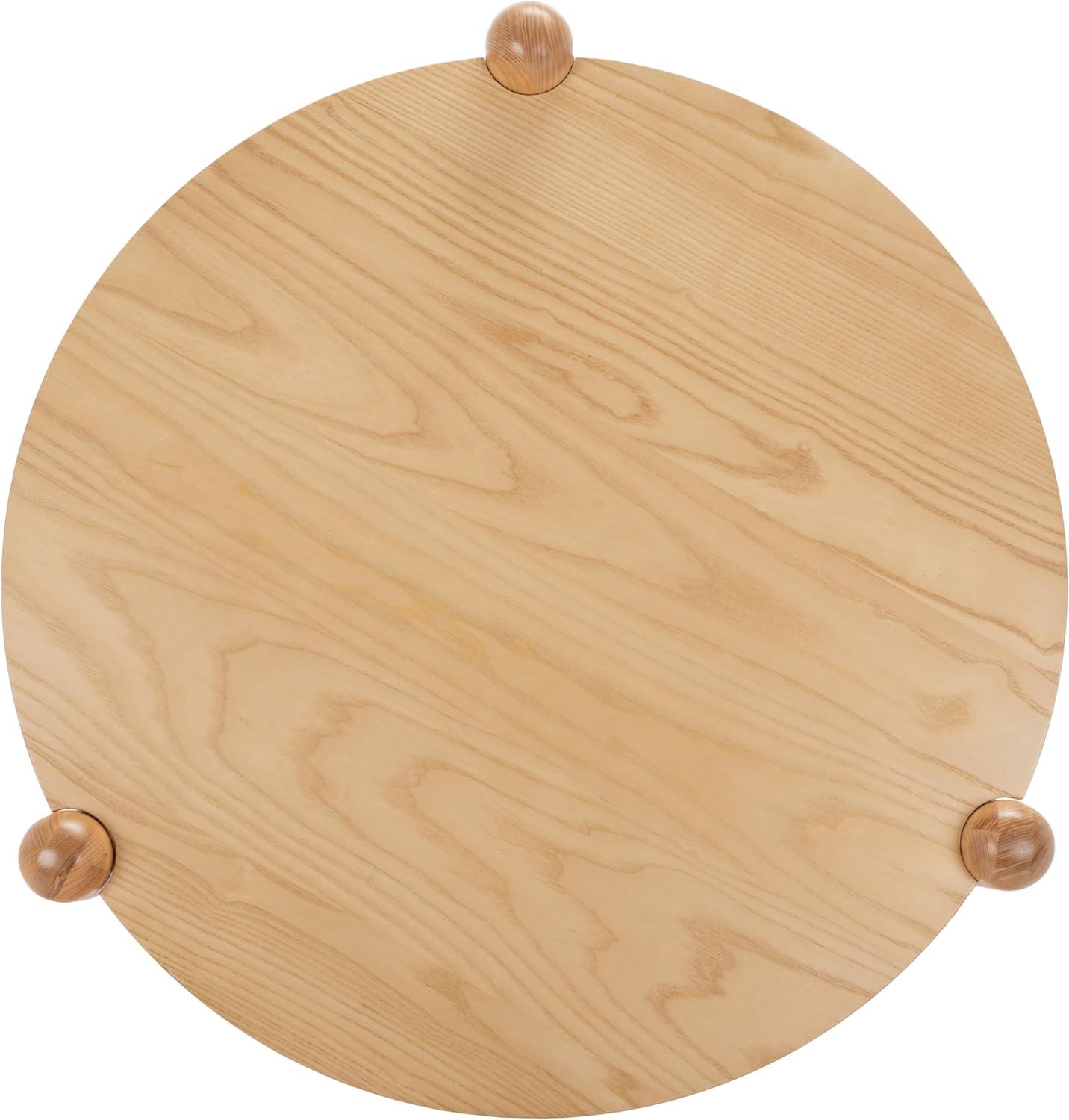 SAFAVIEH Couture Macianna Modern Round Ash Wood Coffee Table, Natural