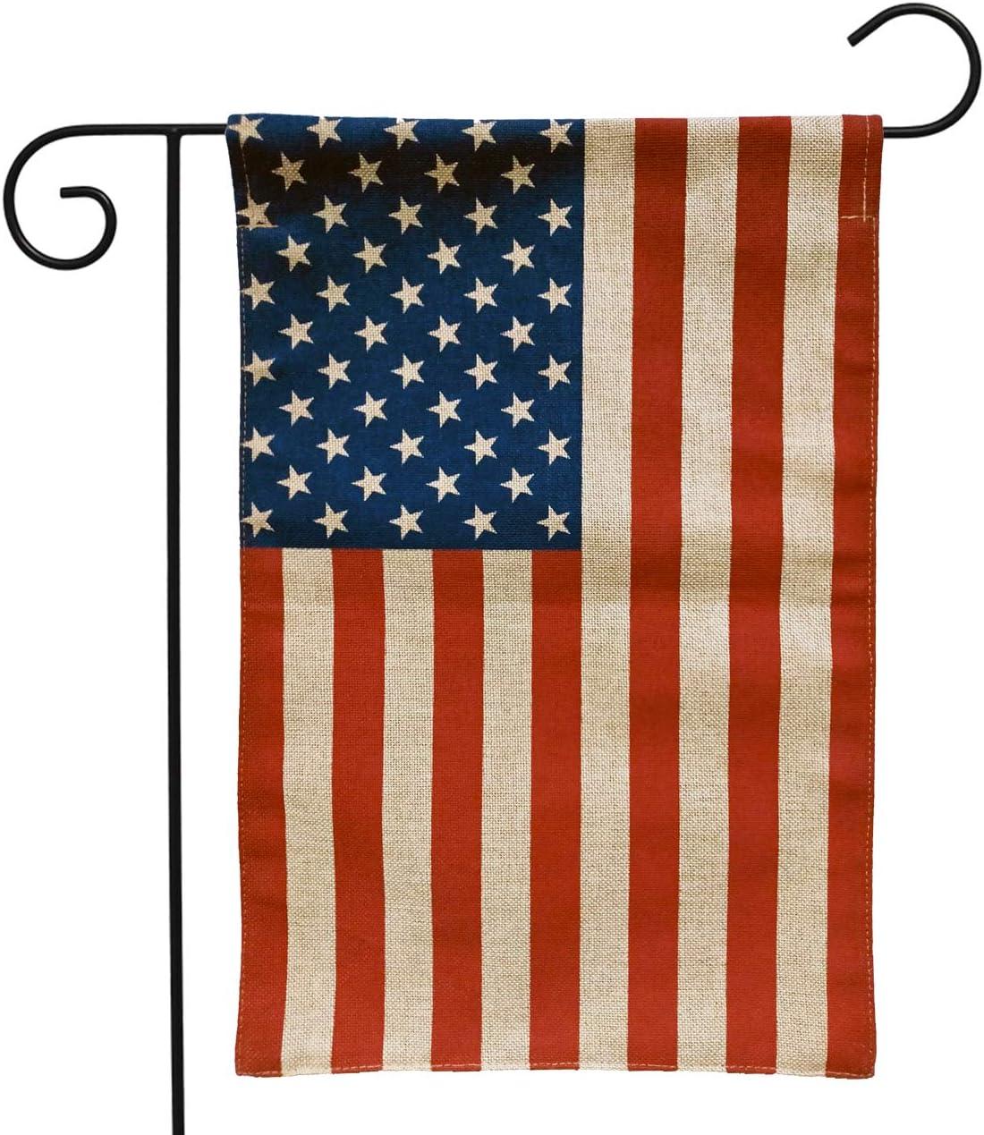 American Flag Burlap Garden Flag 18" x 12.5" Briarwood Lane