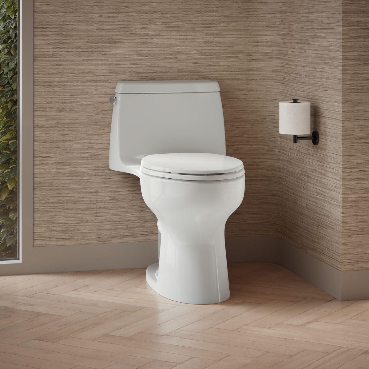 Kohler Santa Rosa Comfort Height One-Piece Compact Elongated 1.28 Gpf Toilet With Revolution 360 Swirl Flushing Technology And Continuousclean St K-30812-0