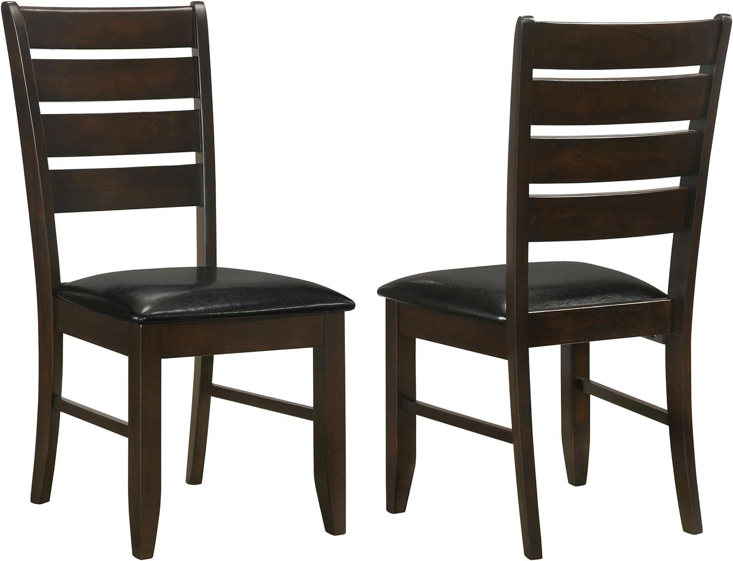Ladder Back Side Chairs Cappuccino And Black (set Of 2) (Set of 2)