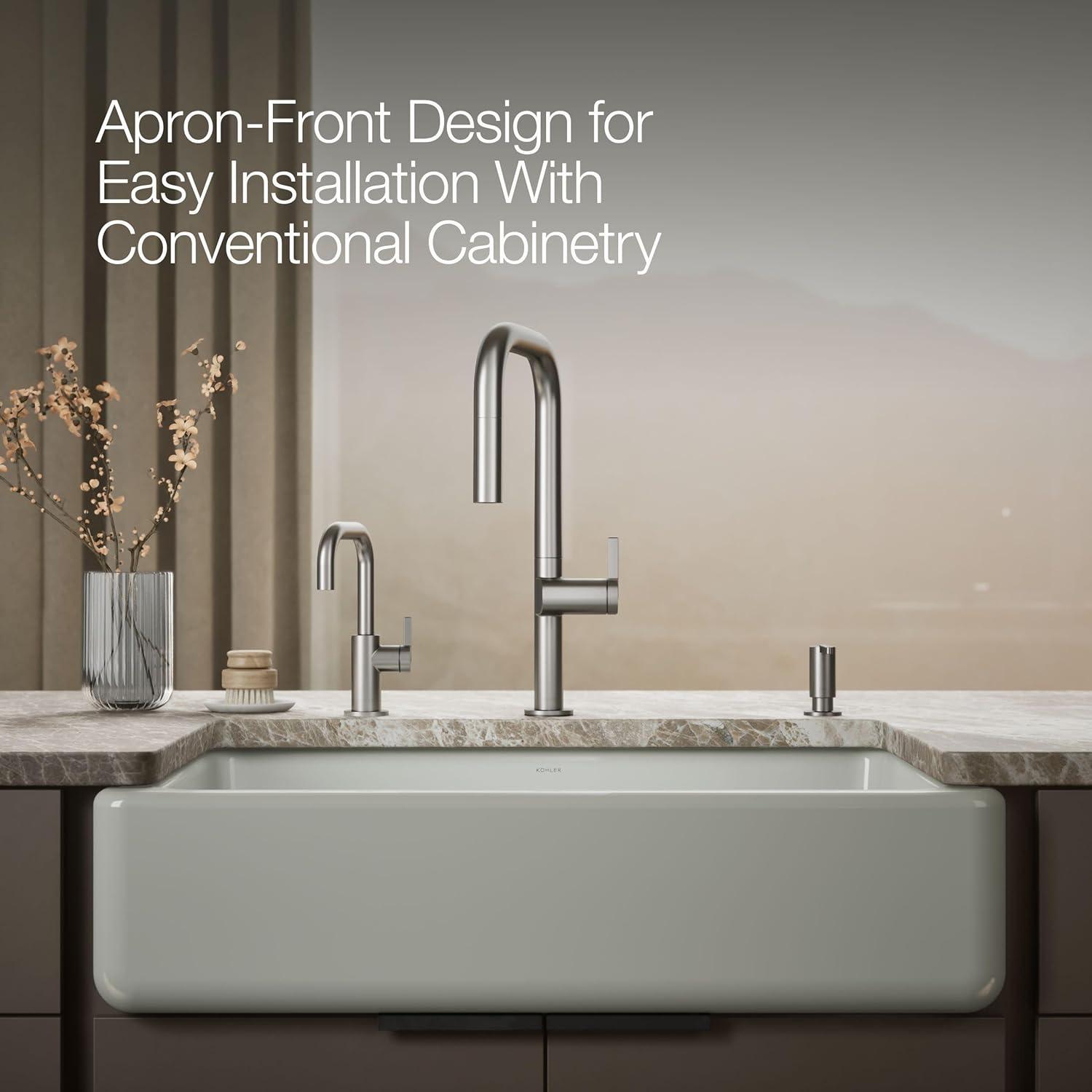 Whitehaven® Self-Trimming 36" L x 22" W Farmhouse Kitchen Sink