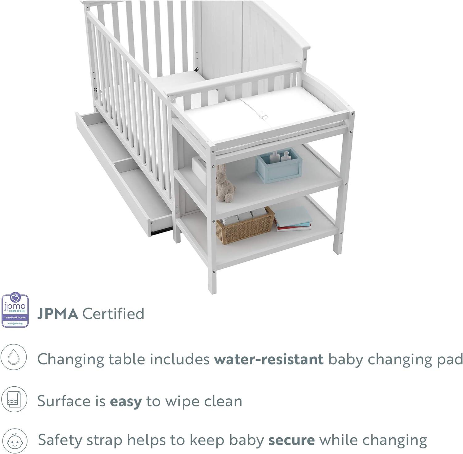 Steveston 5-in-1 Convertible Crib and Changer with Storage