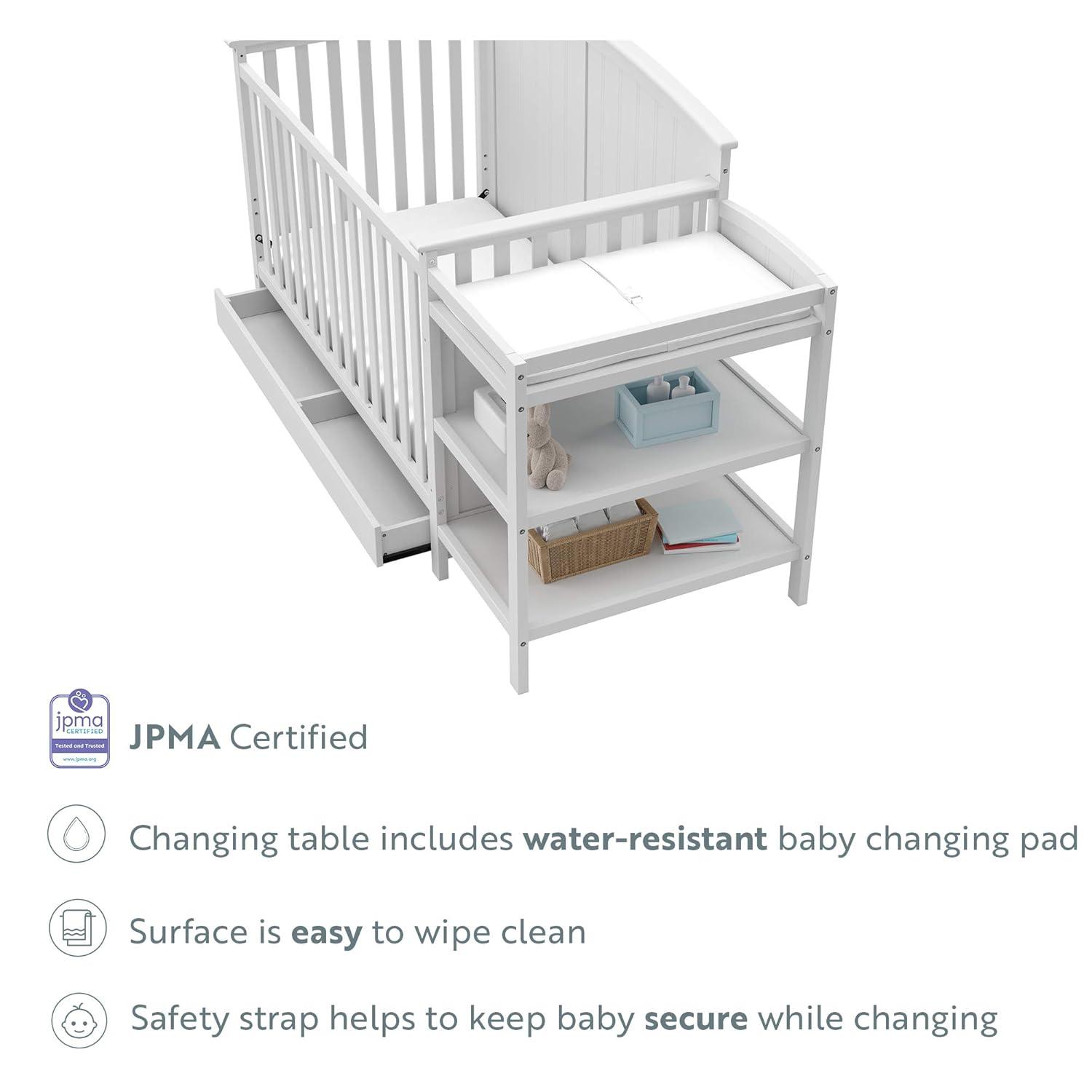Steveston 5-in-1 Convertible Crib and Changer with Storage