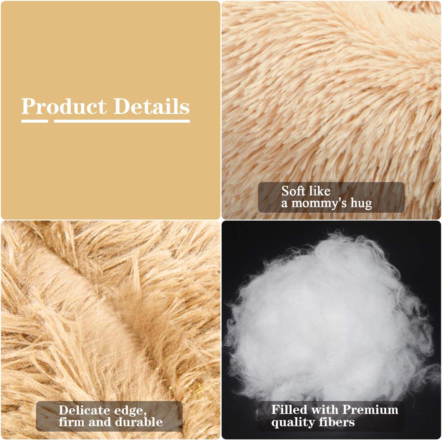 MFOX Calming Dog Bed (S/M/L/XL) for Medium and Large Dogs Comfortable Pet Bed Faux Fur Donut Cuddler Up to 15/30/50/90lbs