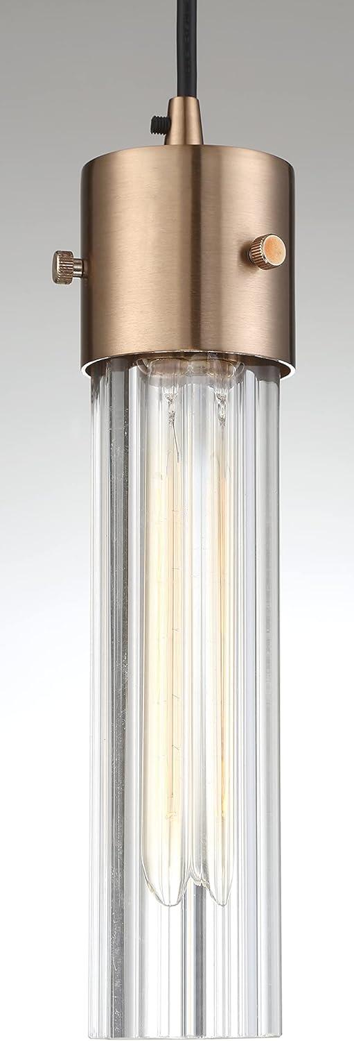 Nuvo Lighting 60/6612 Eaves 5" Wide Mini Pendant - Copper Brushed Brass / Matte Black