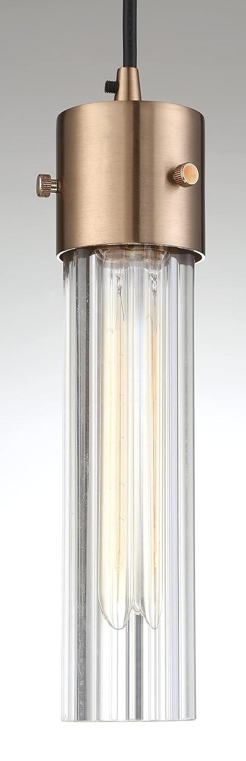 Nuvo Lighting 60/6612 Eaves 5" Wide Mini Pendant - Copper Brushed Brass / Matte Black
