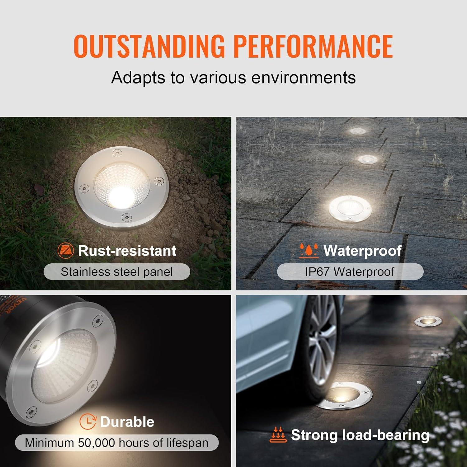 Low Voltage LED Pathway In-Ground Lights Multipack