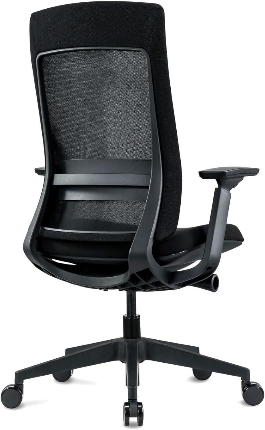 Eurotech Elevate Ergonomic Adjustable Office Chair, White Frame Gray Mesh