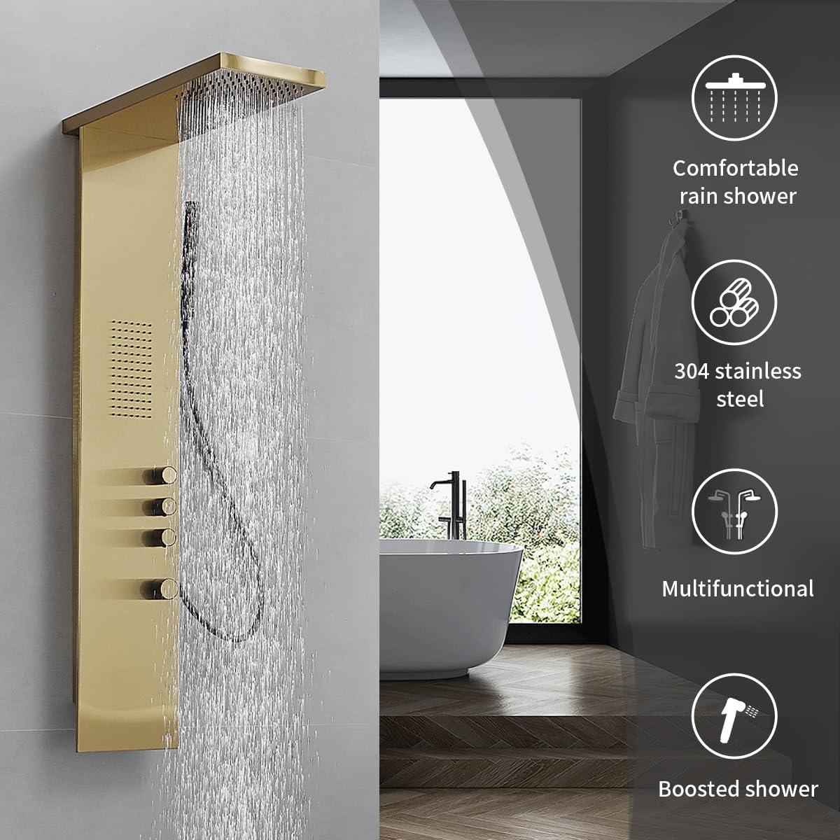 52.55'' Shower Panel with Fixed Shower Head