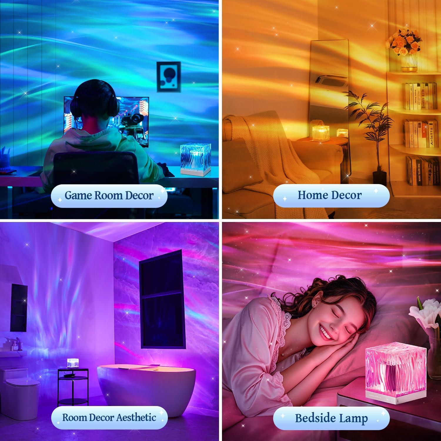 Mubarek Northern Lights Projector, 18 Colors 162 Modes Ceiling Galaxy Projector, Remote Ambient Lighting Mood Lighting, Room Lights for Bedroom, Cool Stuff Aesthetic Room Decor for Teen Girl Gifts