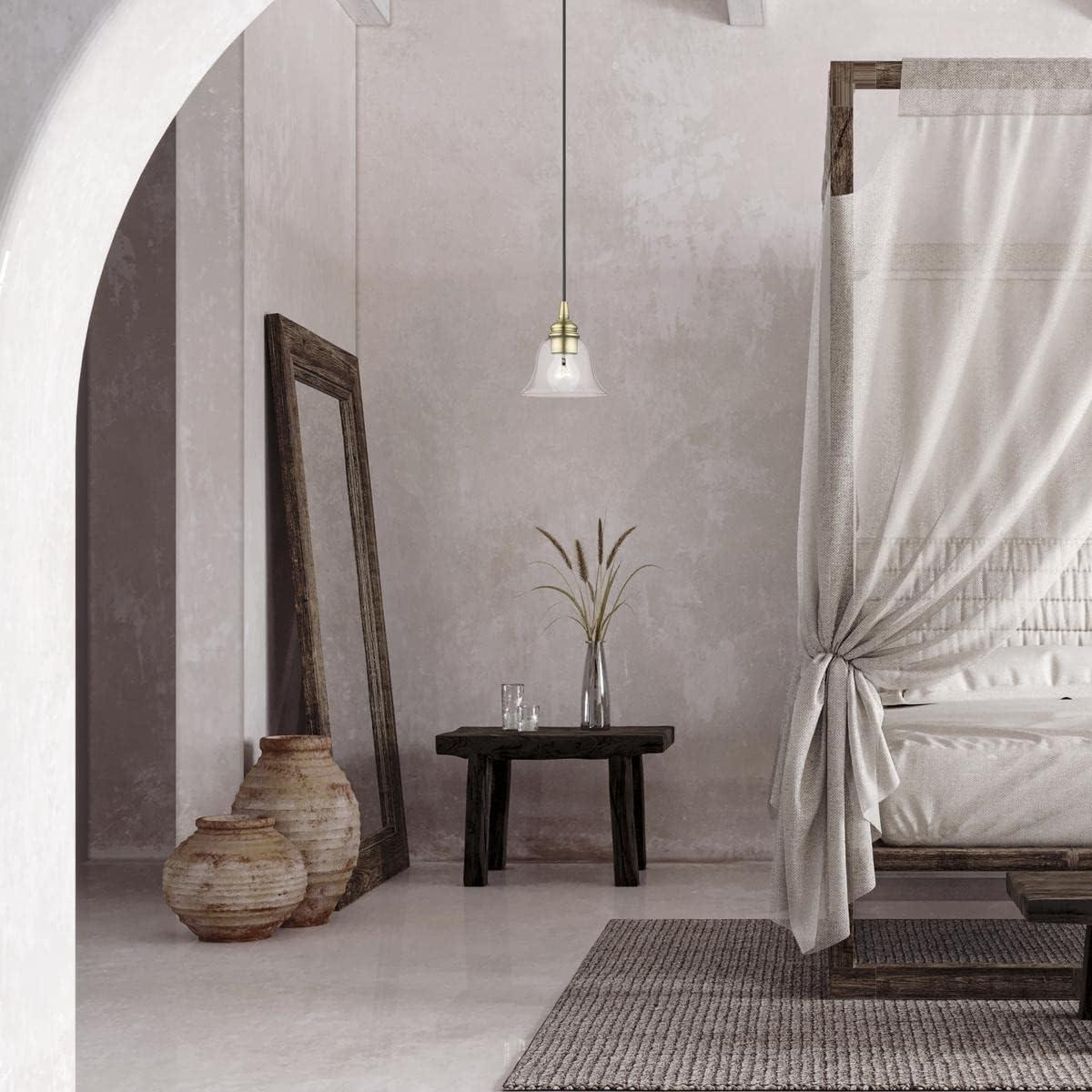 Livex Lighting Moreland 1 - Light Pendant in Antique Brass