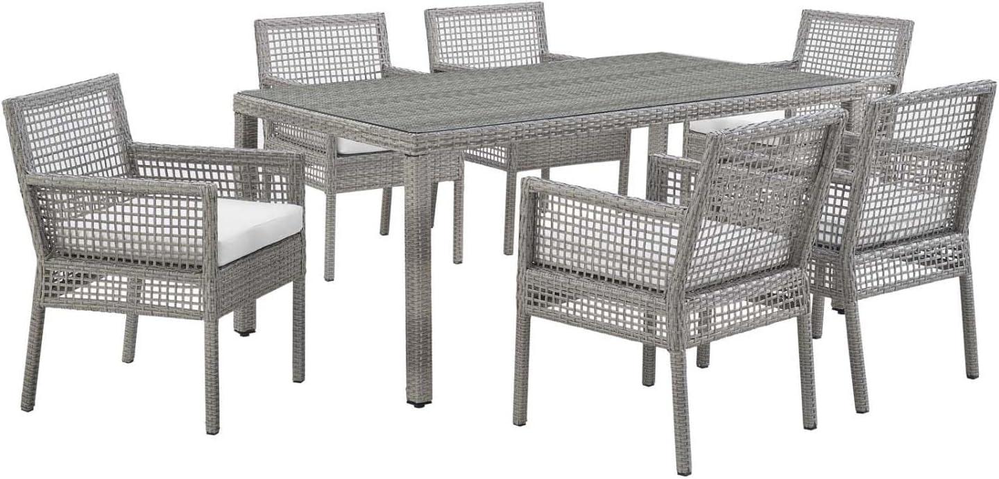 Latitude Run® Aura 7-piece Wicker Rattan Outdoor Patio Set