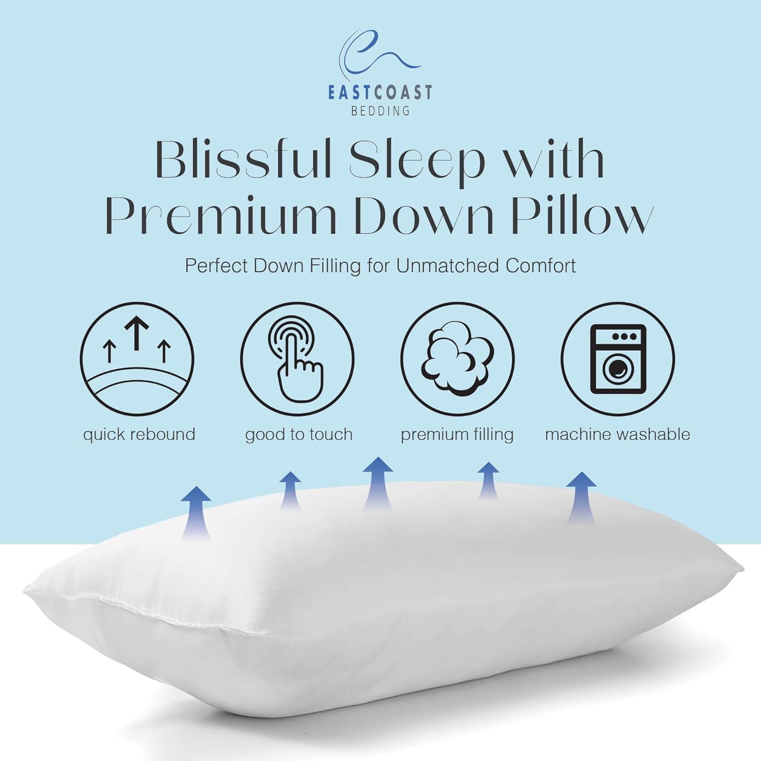 East Coast Bedding Body Pillow 100% Goose Down Body Pillow 600FP