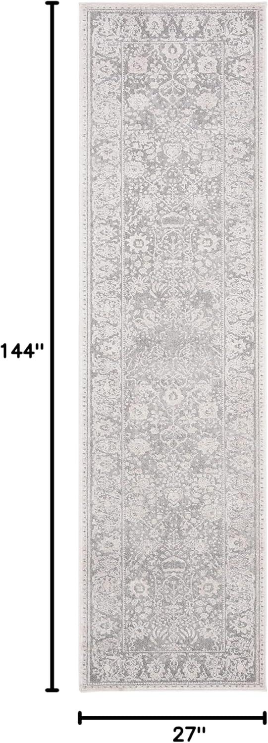 Reflection RFT663 Power Loomed Indoor Runner Rug - 2'3"x12' - Light Grey/Cream - Safavieh