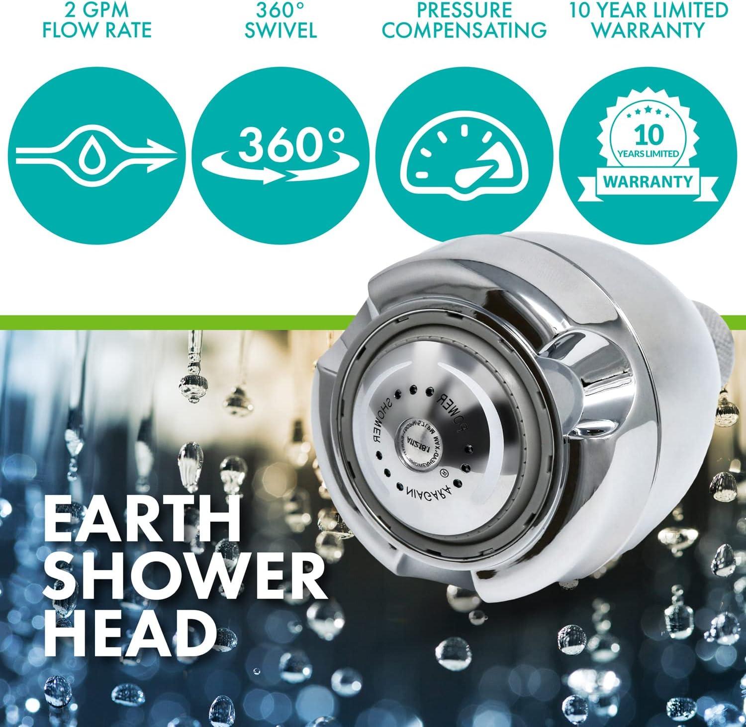 Earth Massage Massage/Jet Low Flow Shower Head