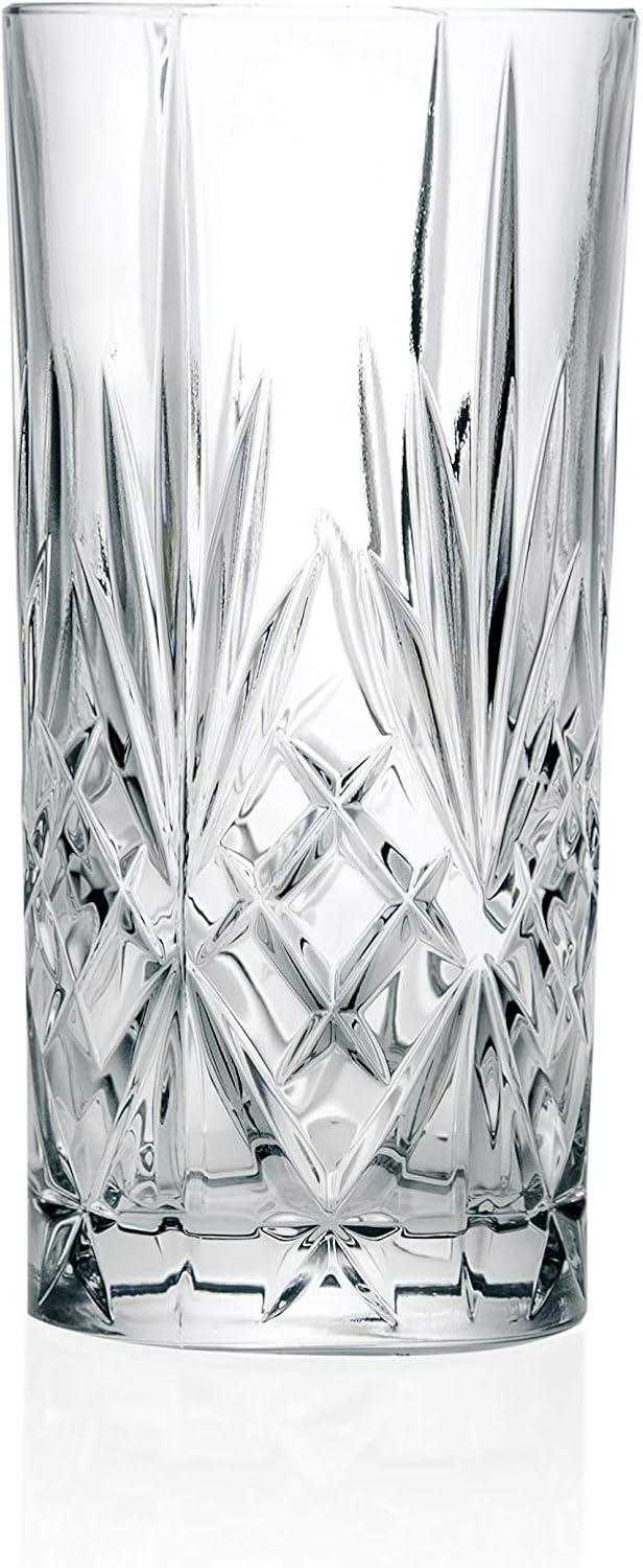 Barski European Crystal Highball Glasses - Dishwasher Safe Glasses for Water, Juice, Wine, Beer & Cocktails - Suitable for Daily Use & Special Occasions, Ideal Gift, Set of 6-12 oz