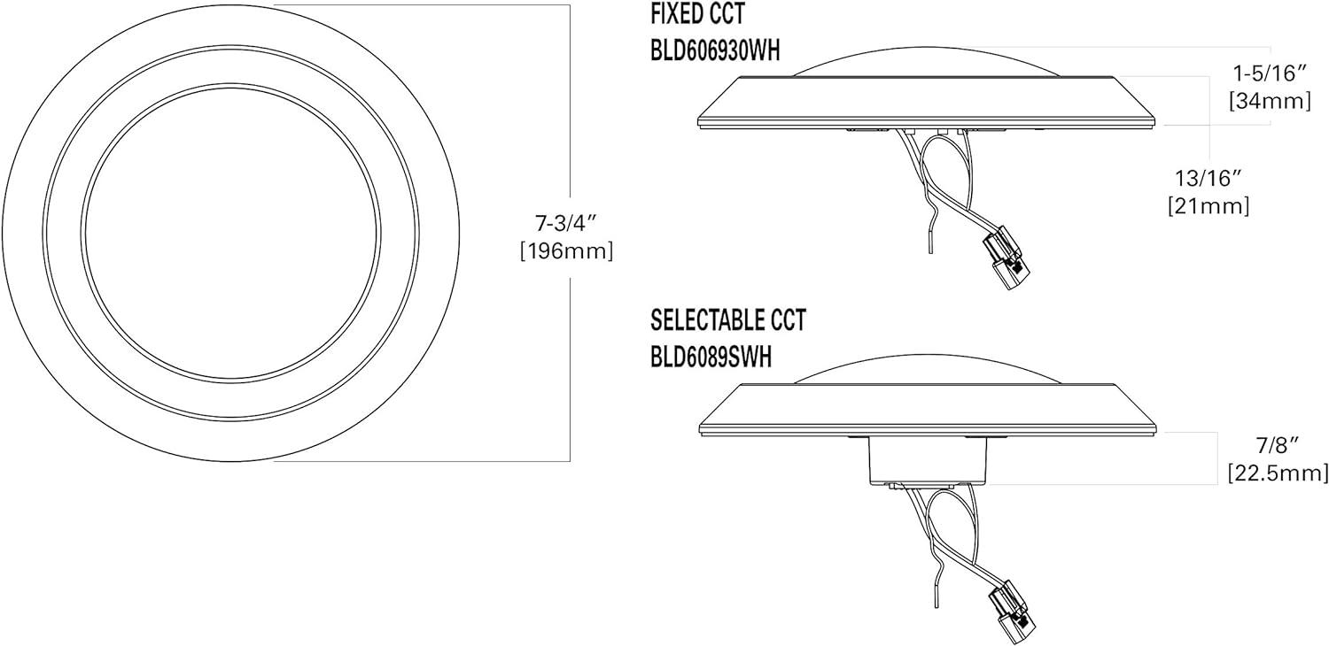 Cooper Lighting 274183 6 in. 3000K LED Surface Mount Light