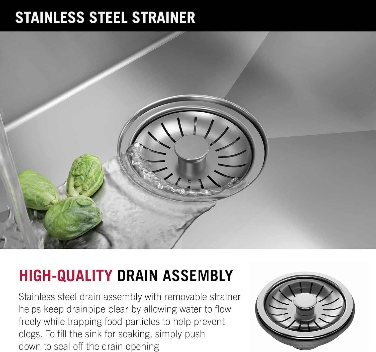 Delta Lenta™ Undermount 16 Gauge Stainless Steel Single Bowl Kitchen Sink with Accessories