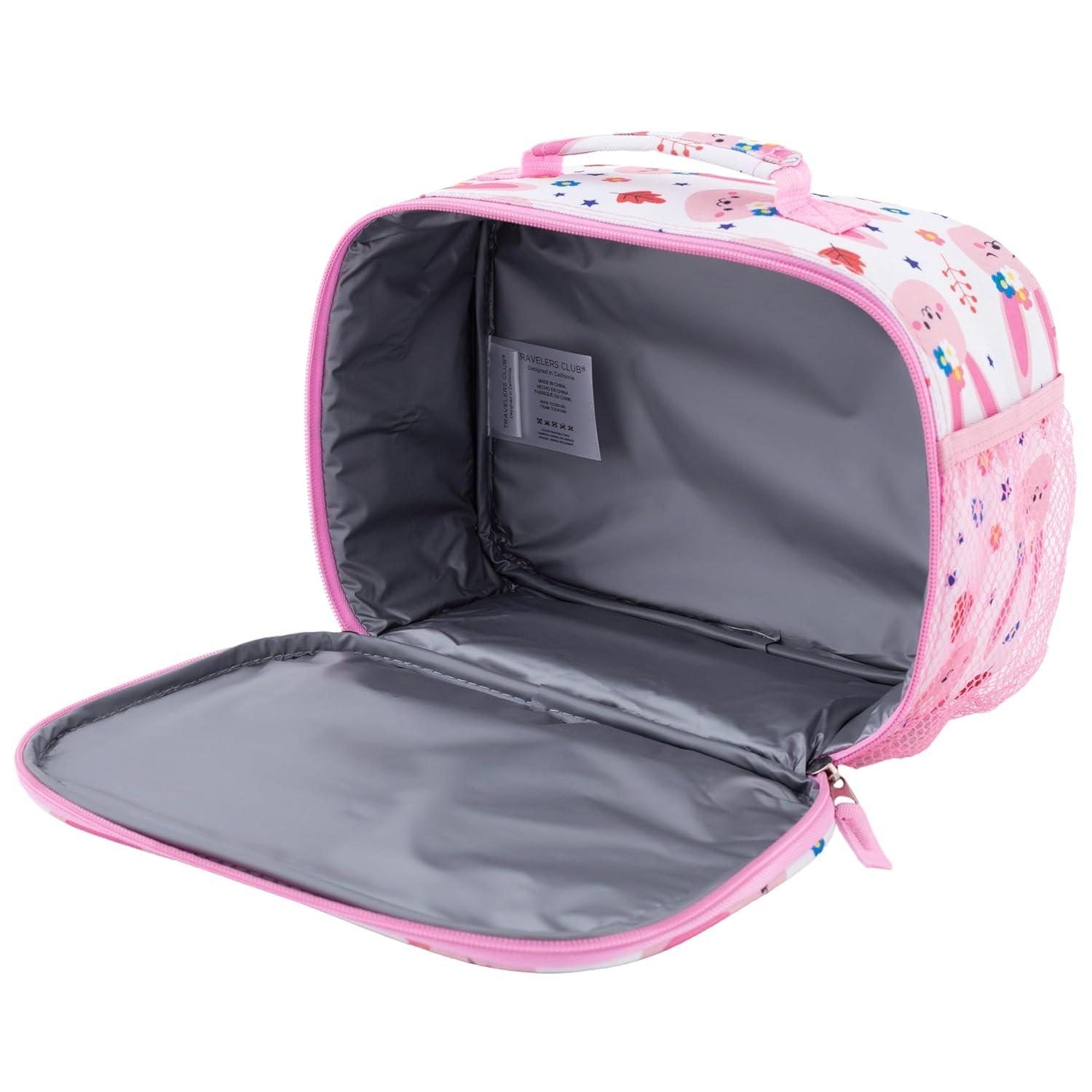 Travelers Club Kids' 5pc Hardside Checked Spinner Luggage Set - Bunny