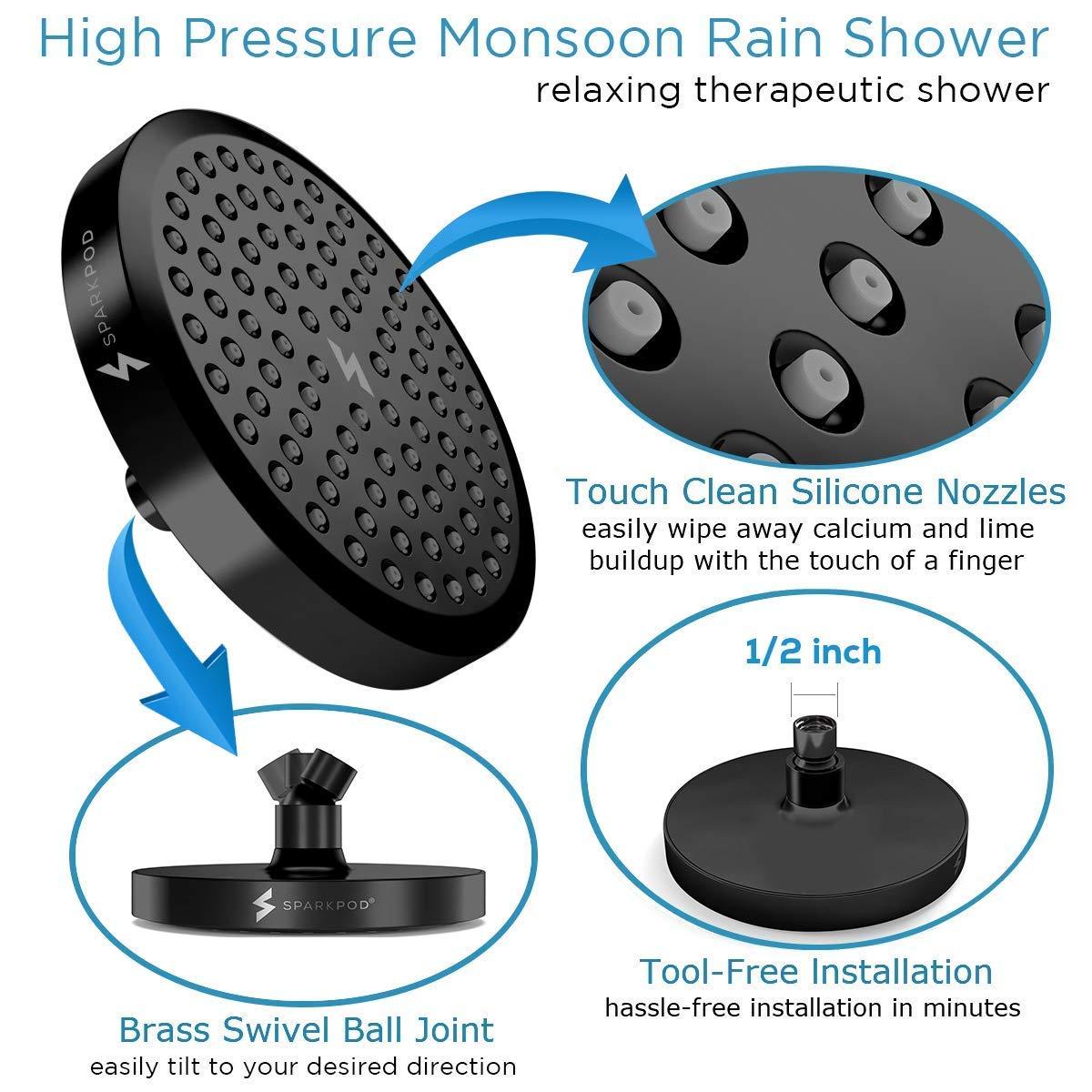 Masoter CL155B52 Adjustable Shower Head 1.8 GPM