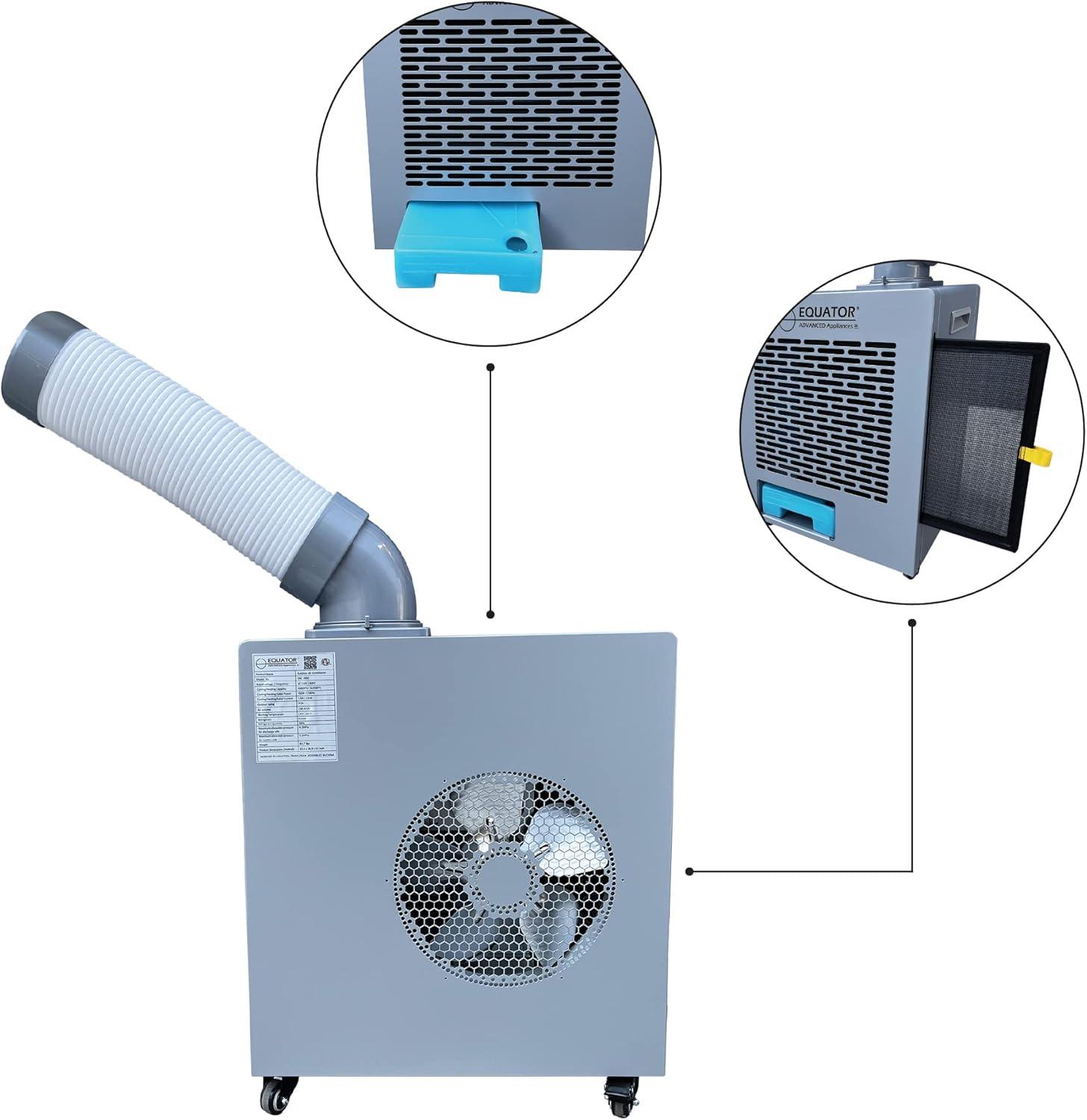 Equator Advanced Appliances Equator 3-in-1 AC Heater Air 9000BTU Outdoor Air Conditioner/ Spot Cooler IP24 Casters 110V