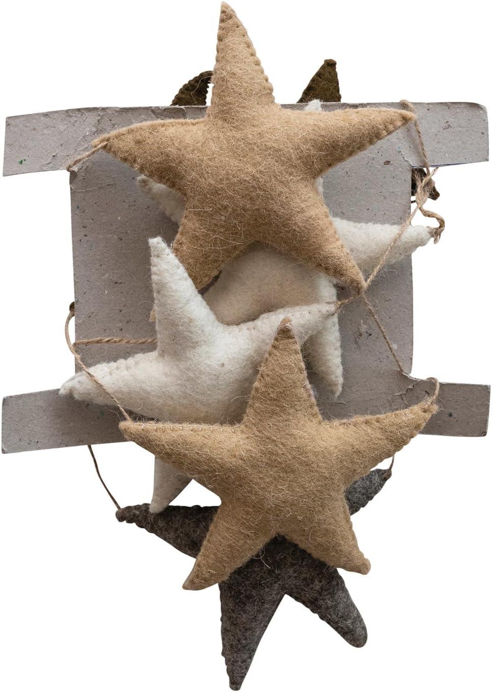 Handmade Decorative Wool Felt Star Garland