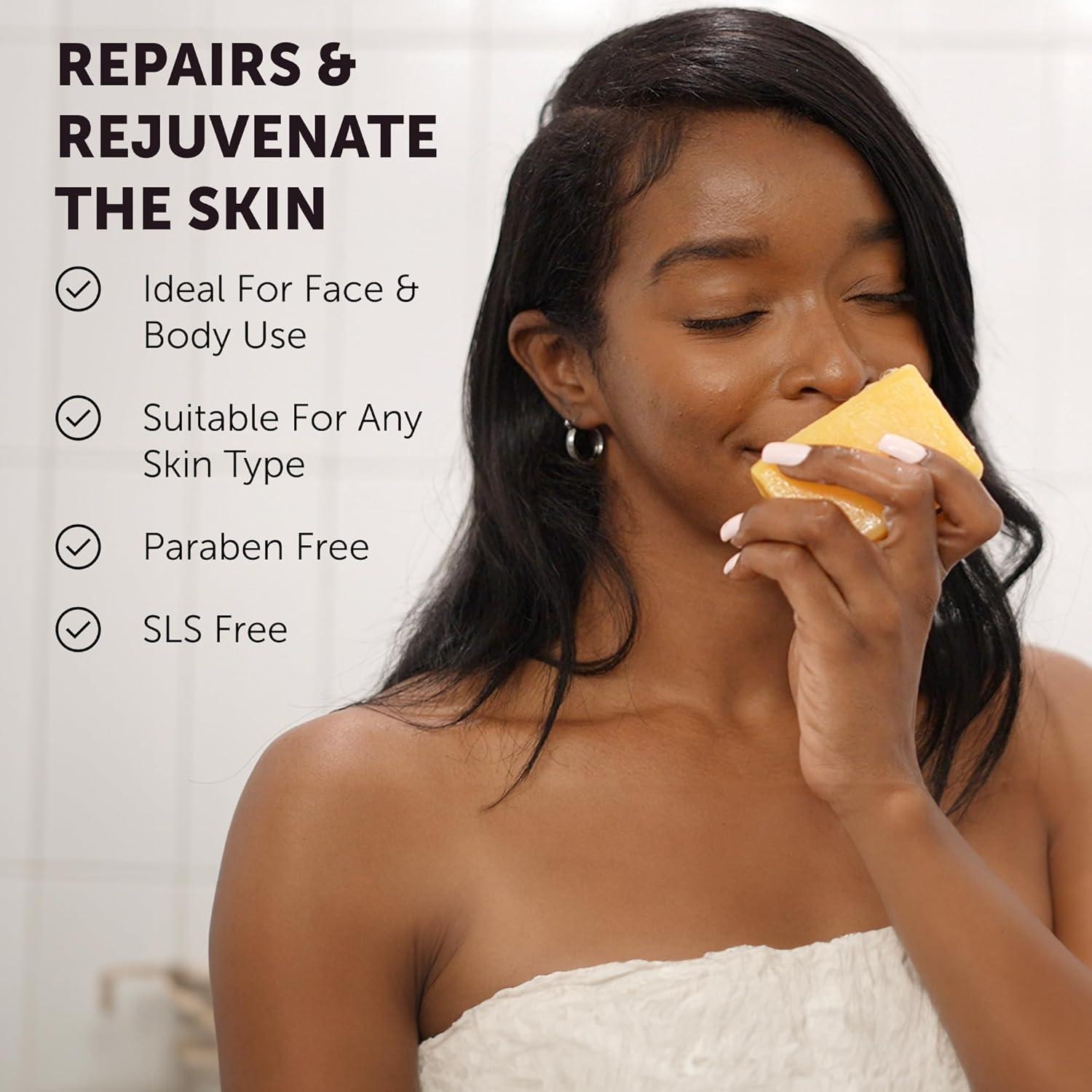VALITIC Kojic Acid Soap Bars - Turmeric, Snail Mucin, Charcoal and Lemon - 4 Assorted Dark Spot Remover Soaps with Hyaluronic Acid, Vitamin C, Vitamin E and Shea Butter