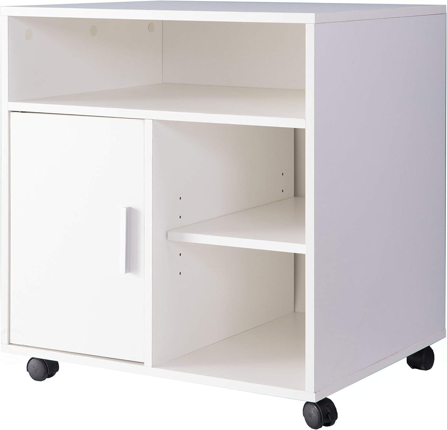 Basicwise 26'' H x 23.75'' W 1 Printer Stand with Wheels