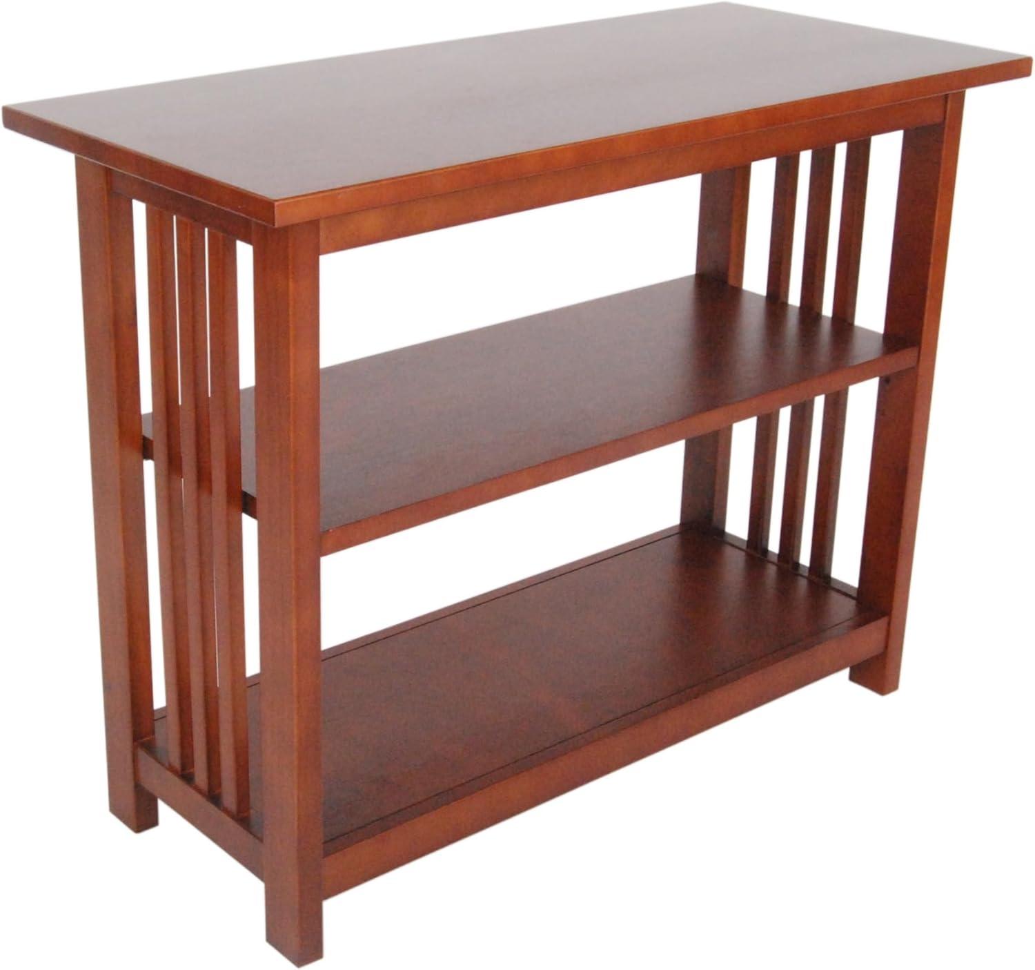 24" 2-shelf Bookshelf Wood Cherry - Alaterre Furniture: Mid-Century Modern, Stained Finish, Fixed Shelves