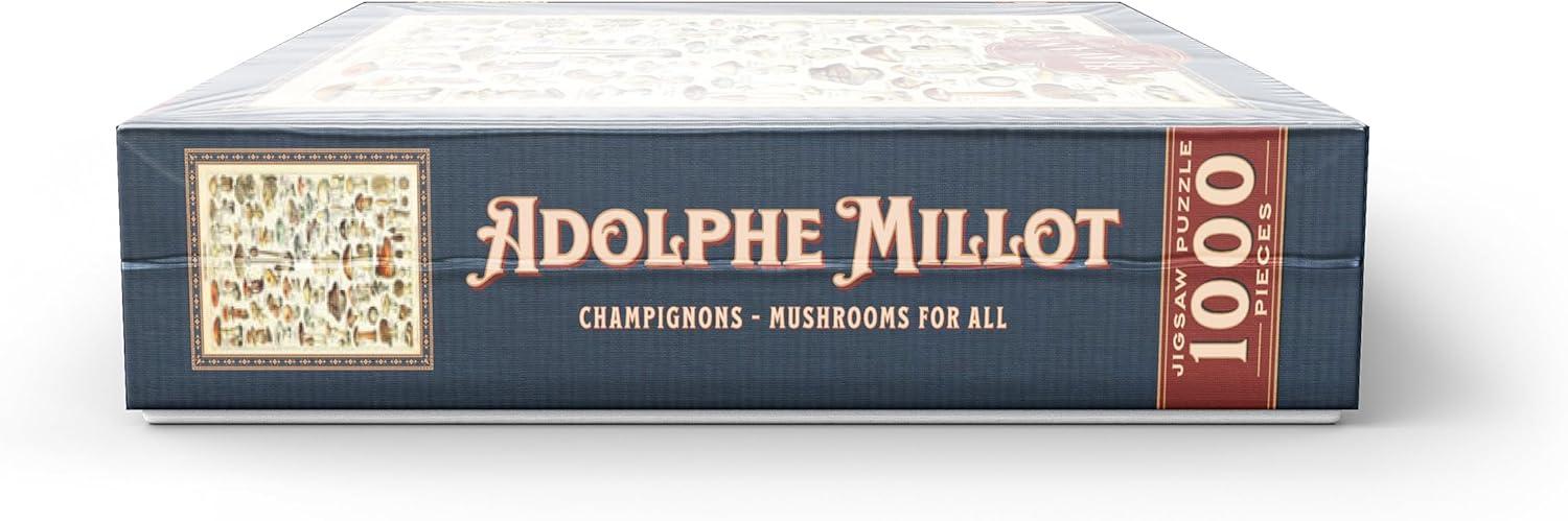 MyPuzzle - Champignons - Mushrooms For All, Vintage Art Poster, Adolphe Millot - Premium 1000 Piece Jigsaw Puzzle for Adults