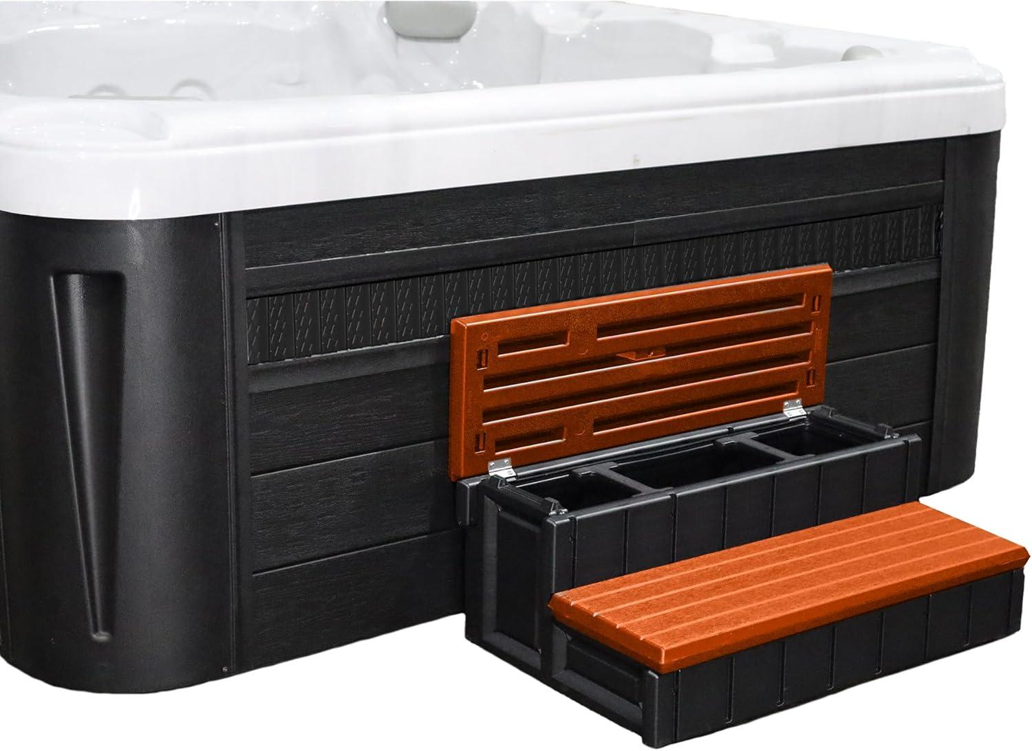 Confer Plastics Confer Plastics 36" Storage Spa Steps Espresso