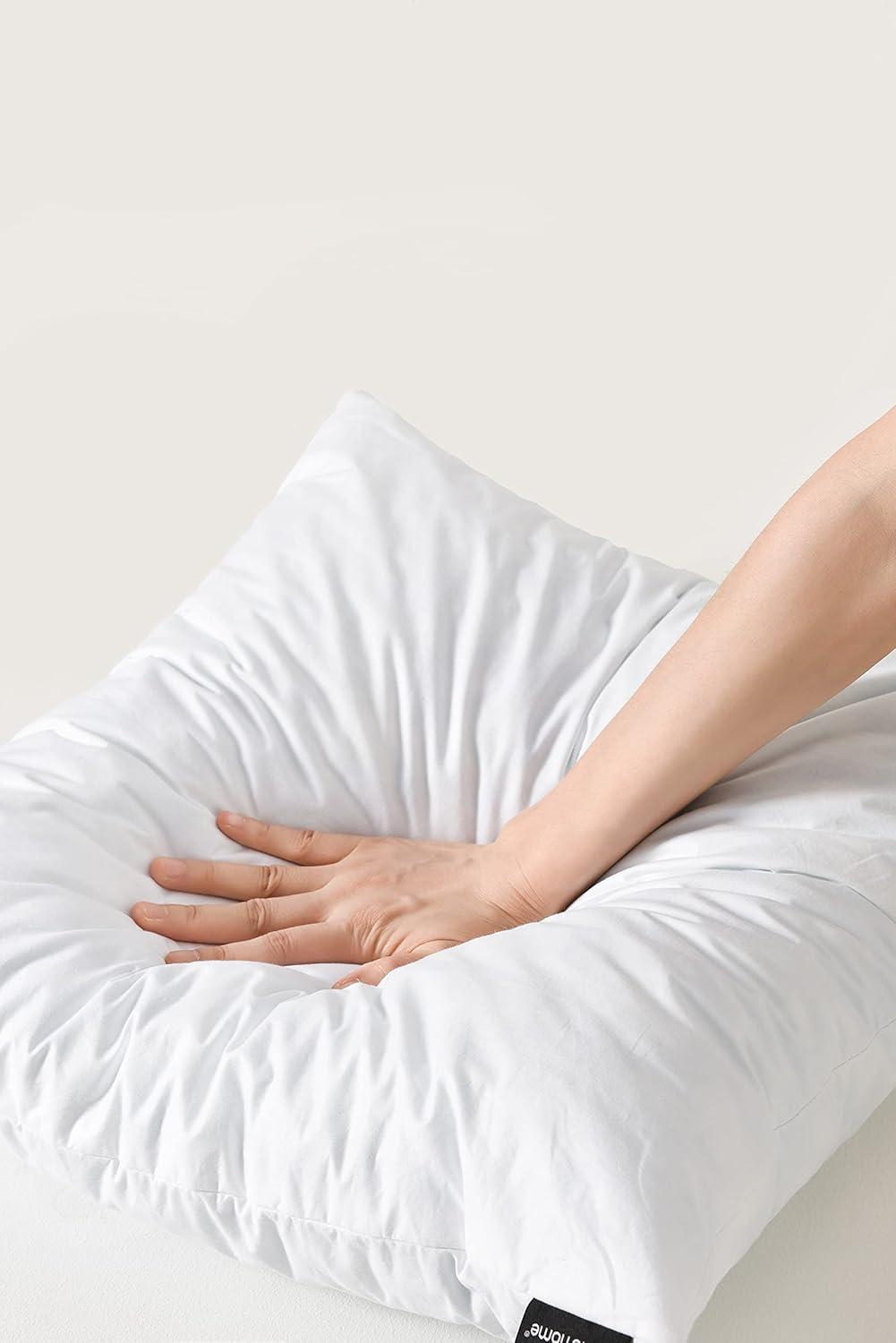 Digital Decor Pillow Insert Sham, Standard/White (18" x 18", Double Pack)