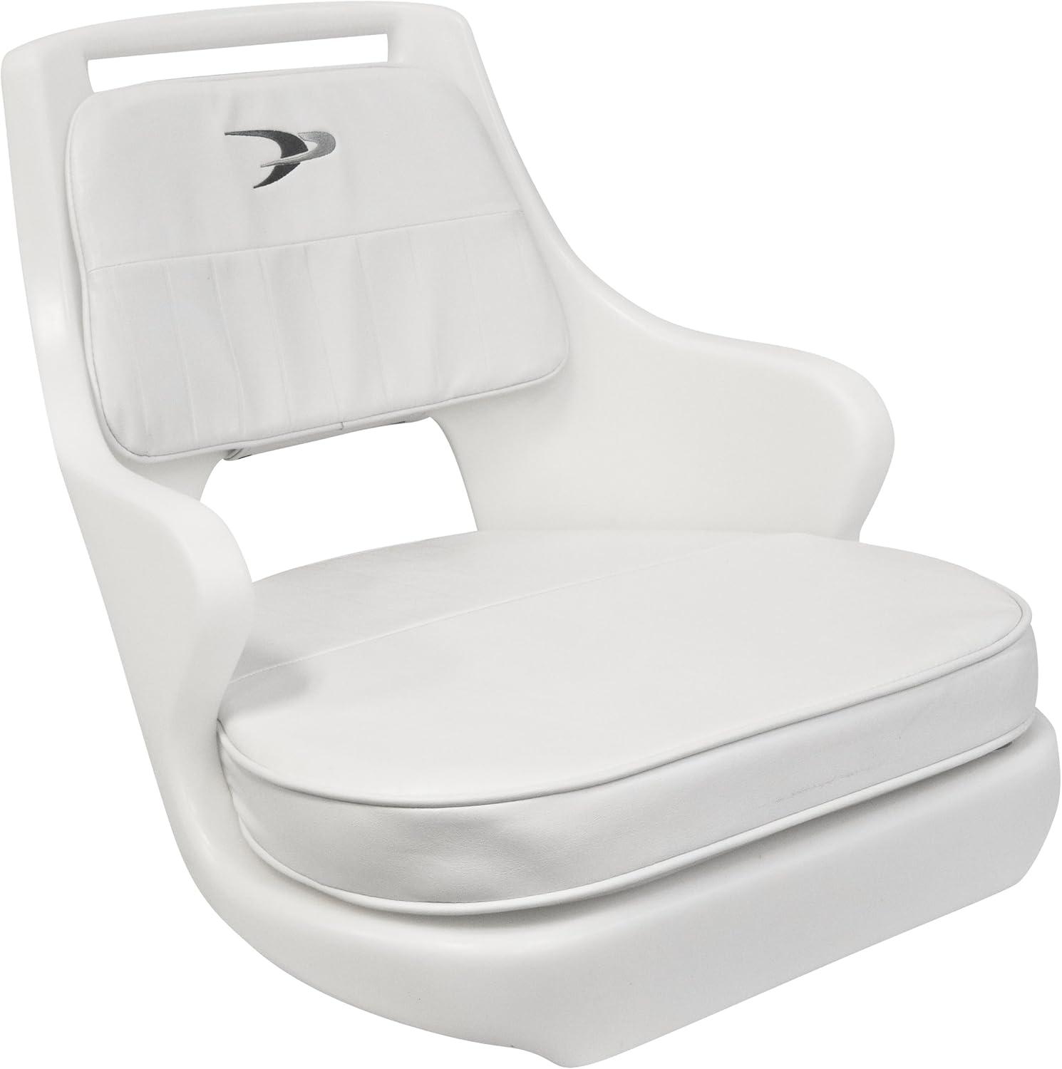 Wise 8WD015-3-710 Standard Compact Pilot Chair with Cushions and Mounting Plate, White