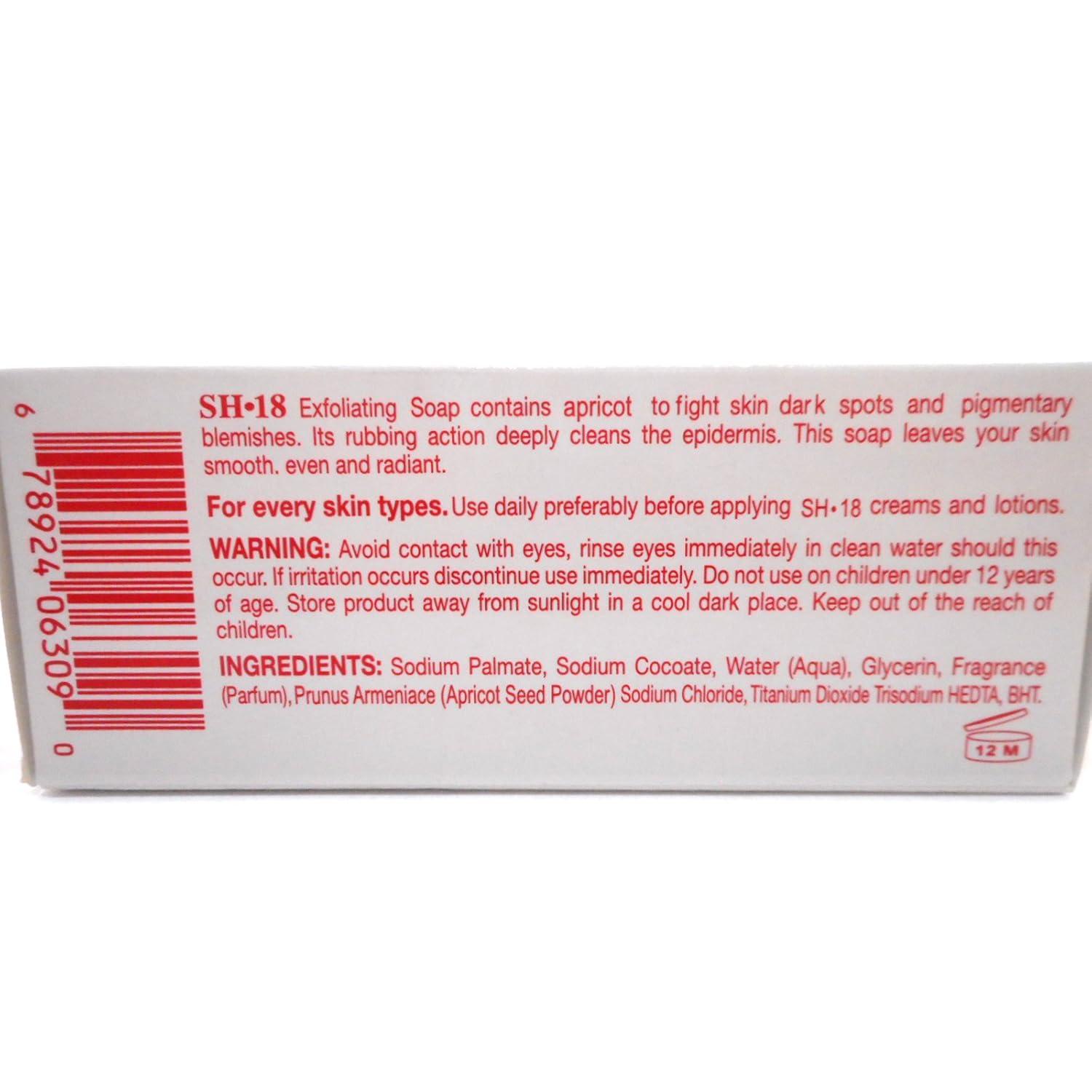 SH 18 Exfoliating Soap with Apricot, Red, 200 Gms