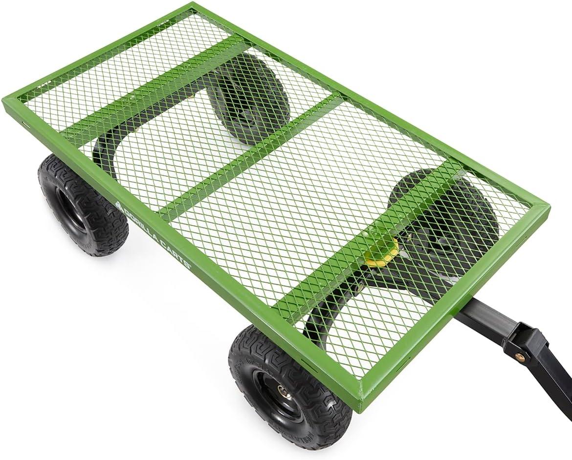 Gorilla Carts GOR400 400-lb. Steel Mesh Garden Cart with 10" Tires