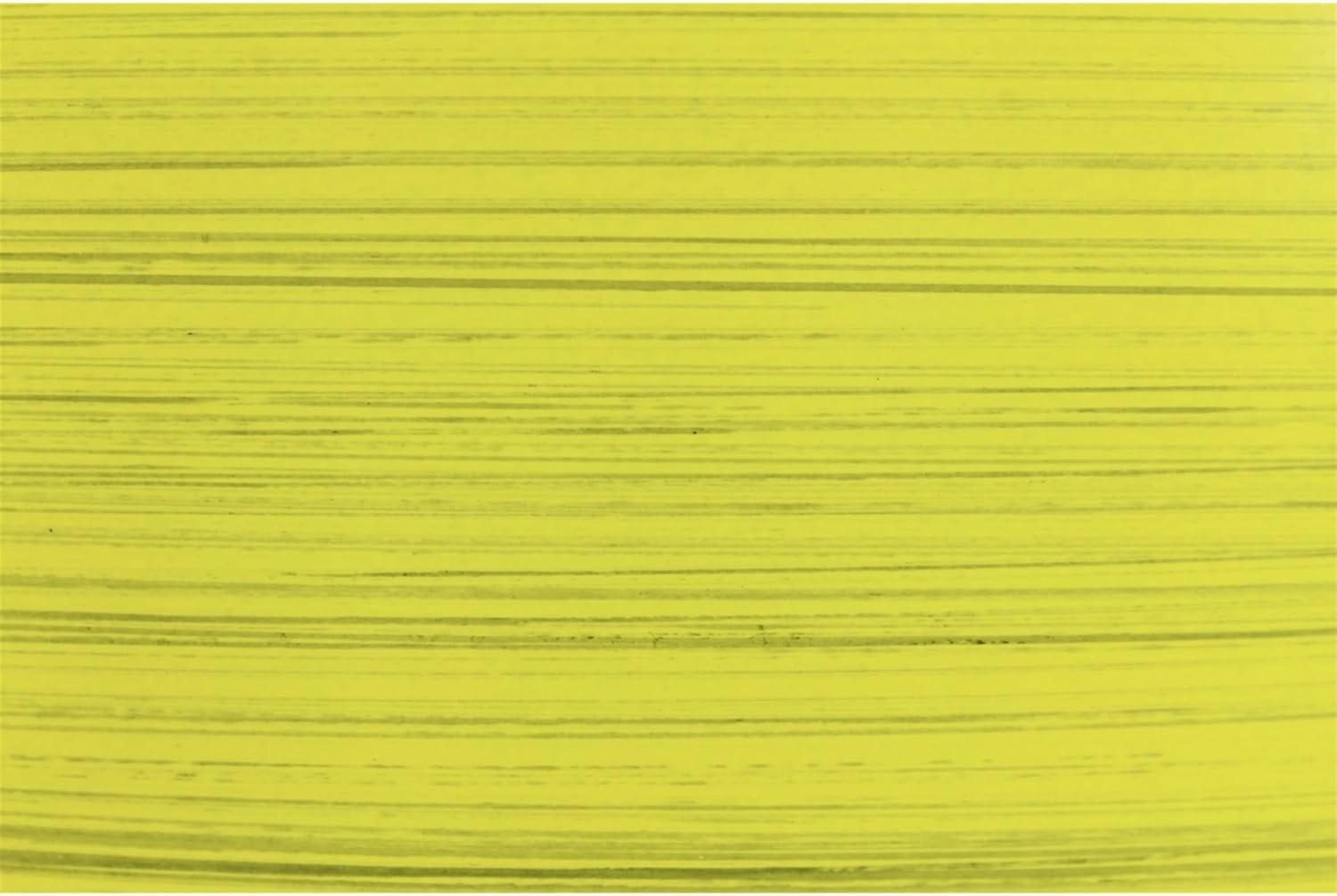Garden Elements Indoor/Outdoor Glazed Brushed Happy Plastic Planter, Large, Bright Yellow, 15"