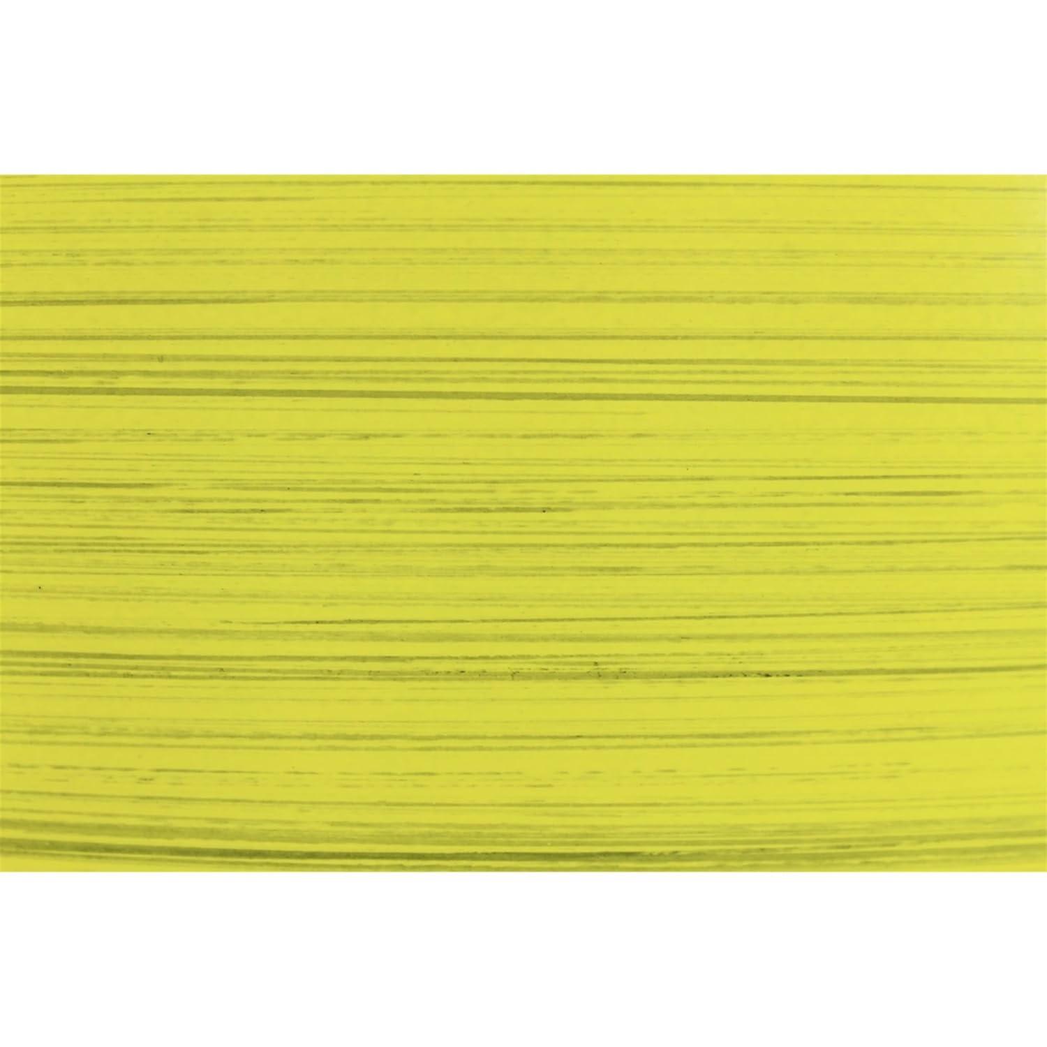 Garden Elements Indoor/Outdoor Glazed Brushed Happy Plastic Planter, Large, Bright Yellow, 15"