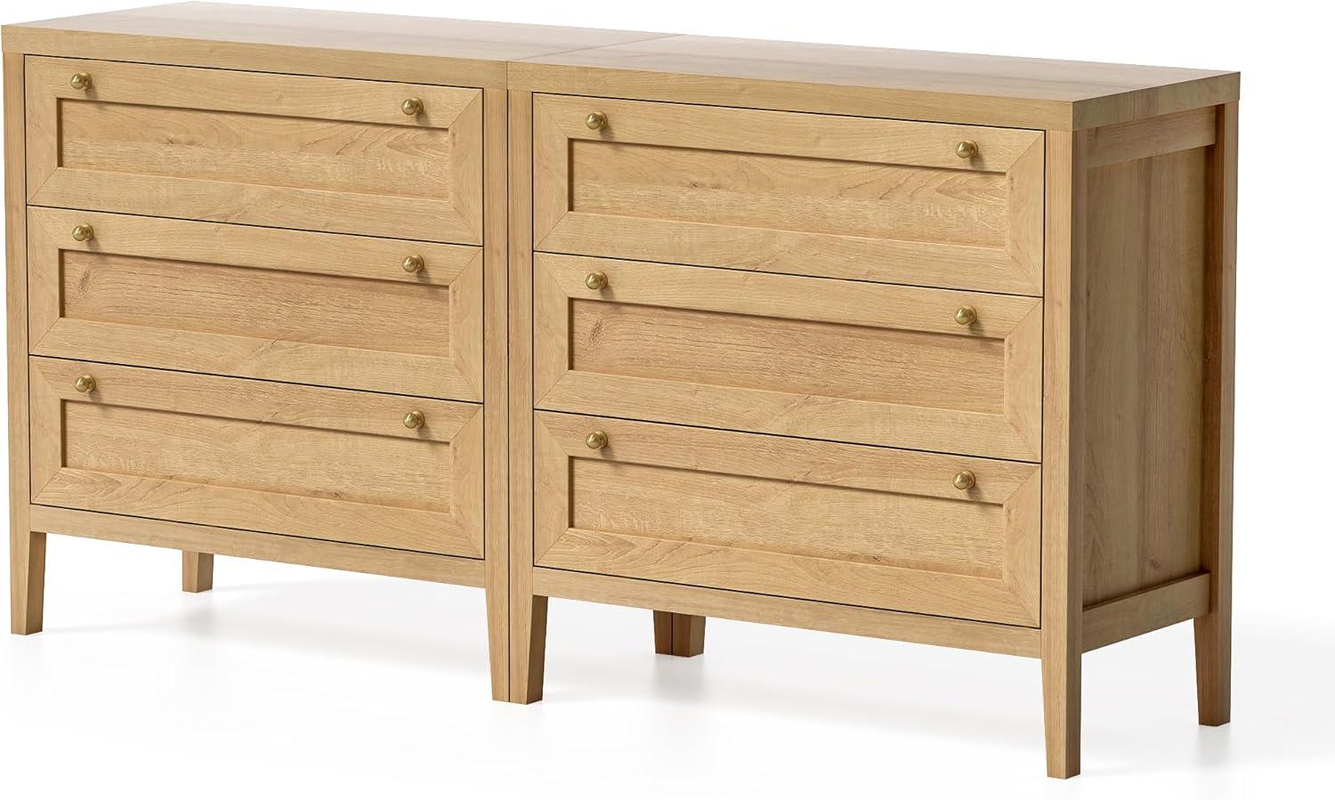 Bay Isle Home™ 3 Drawer Dresser,Wide Chest Of Drawers (Set of 2)