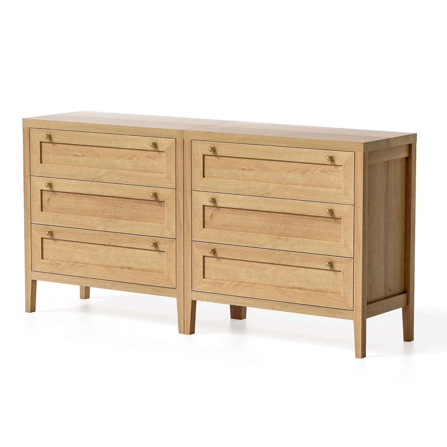 Bay Isle Home™ 3 Drawer Dresser,Wide Chest Of Drawers (Set of 2)