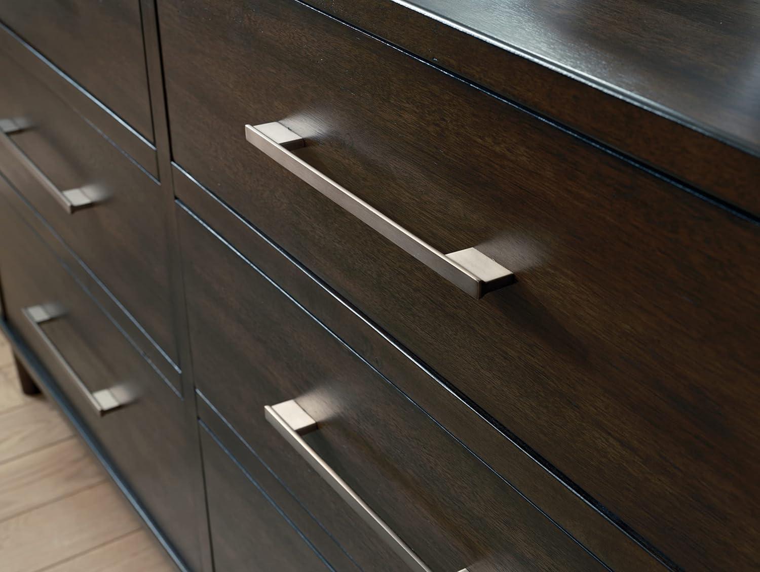 Mid-Century Modern 60" Brown Dresser with Dovetail Drawers