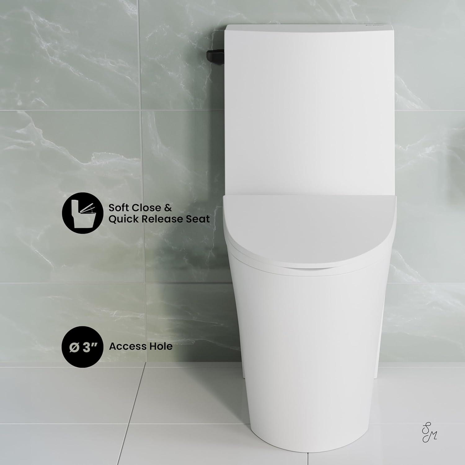 St. Tropez One Piece Elongated Toilet Dual Vortex Flush