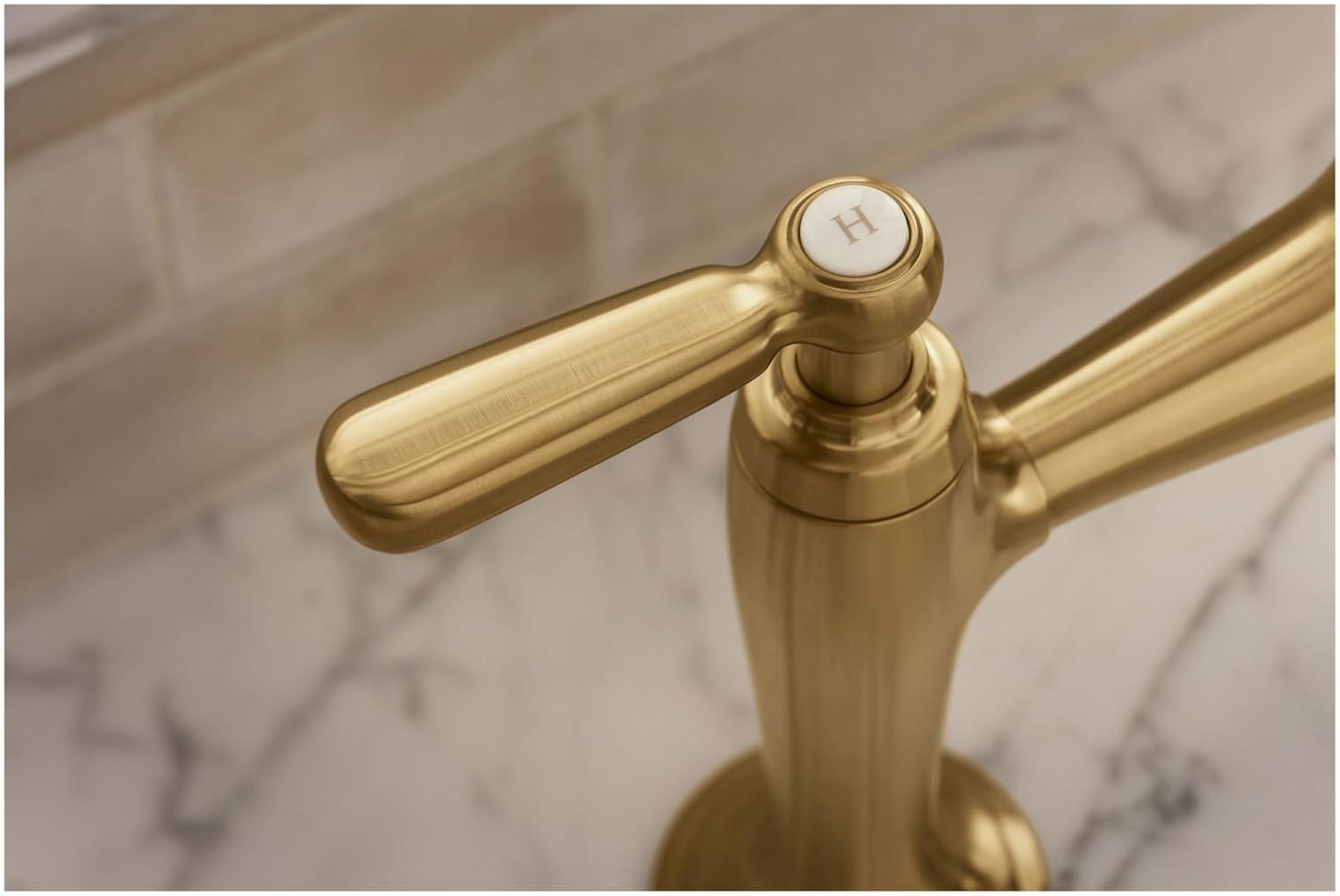 Edalyn by Studio McGee Two-Hole Bridge Kitchen Sink Faucet with Side Sprayer