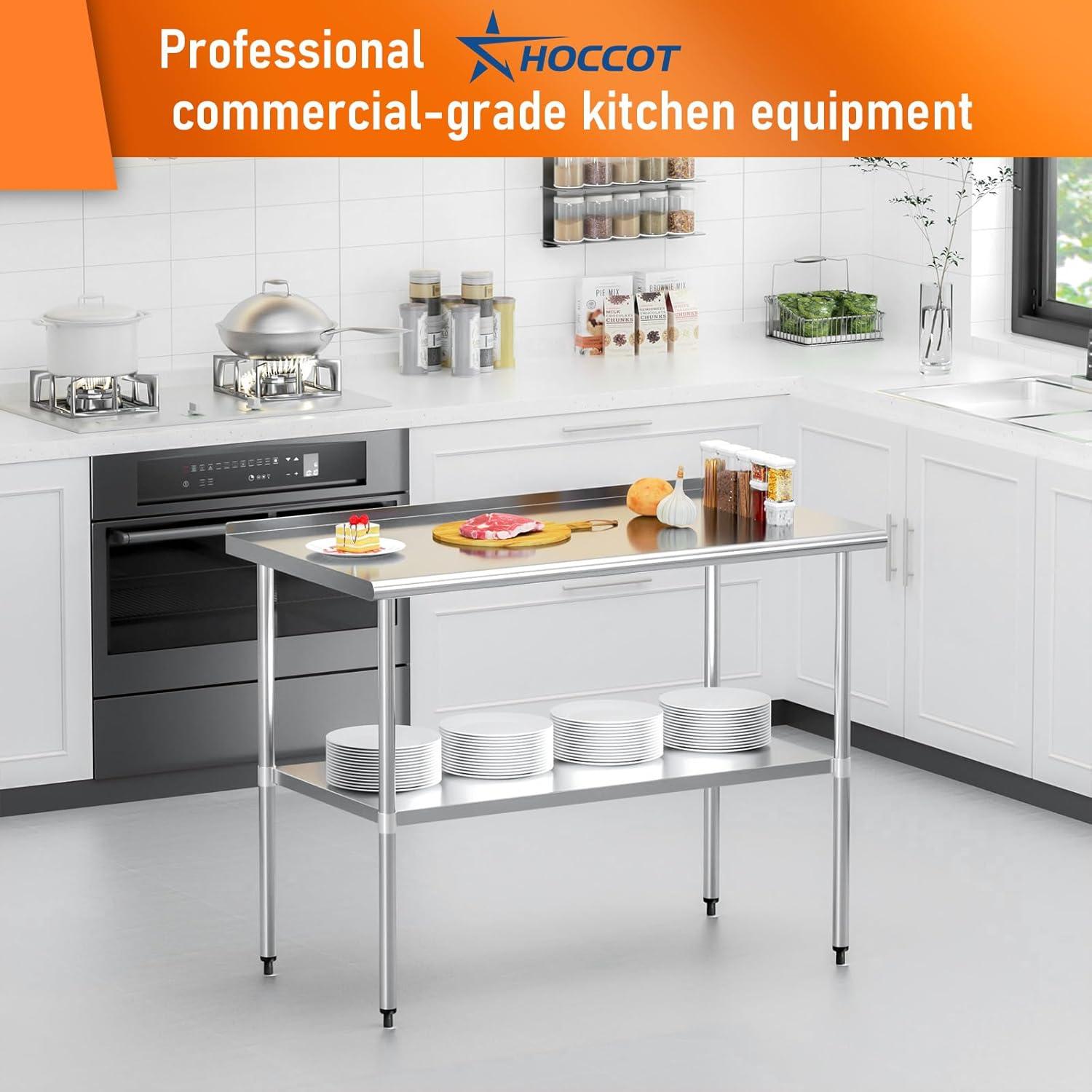 Stainless Steel Triangular Kitchen Prep Table with Undershelf