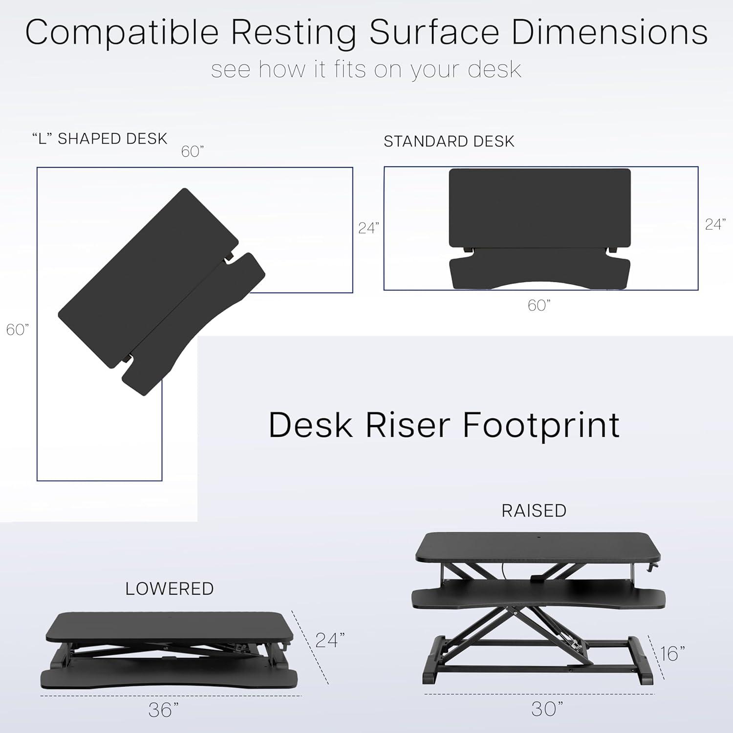 VIVO Height Adjustable Standing Desk Converter (DESK-V000K Series)