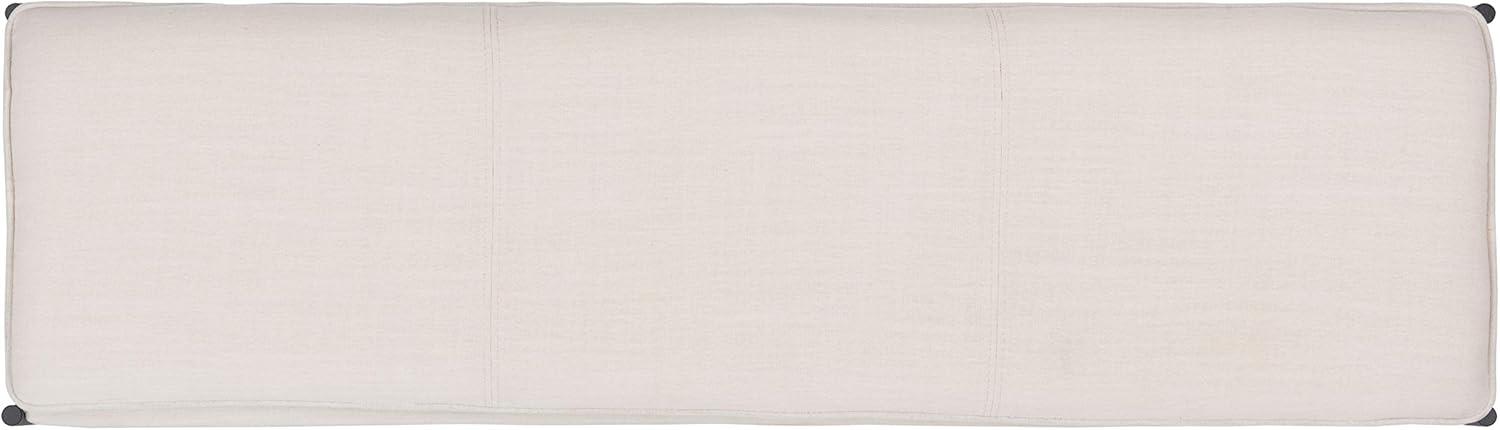 Kara Cushioned X Bench - Light Beige/Black - Safavieh