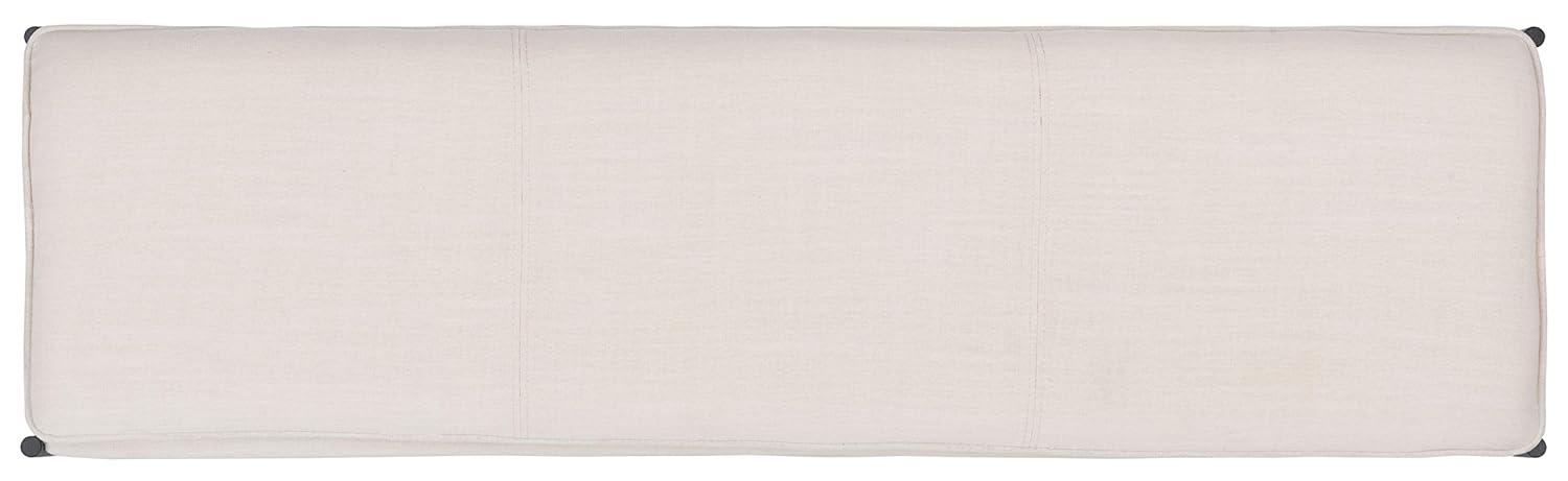 Kara Cushioned X Bench - BCH6402 - Light Beige/Black - Safavieh