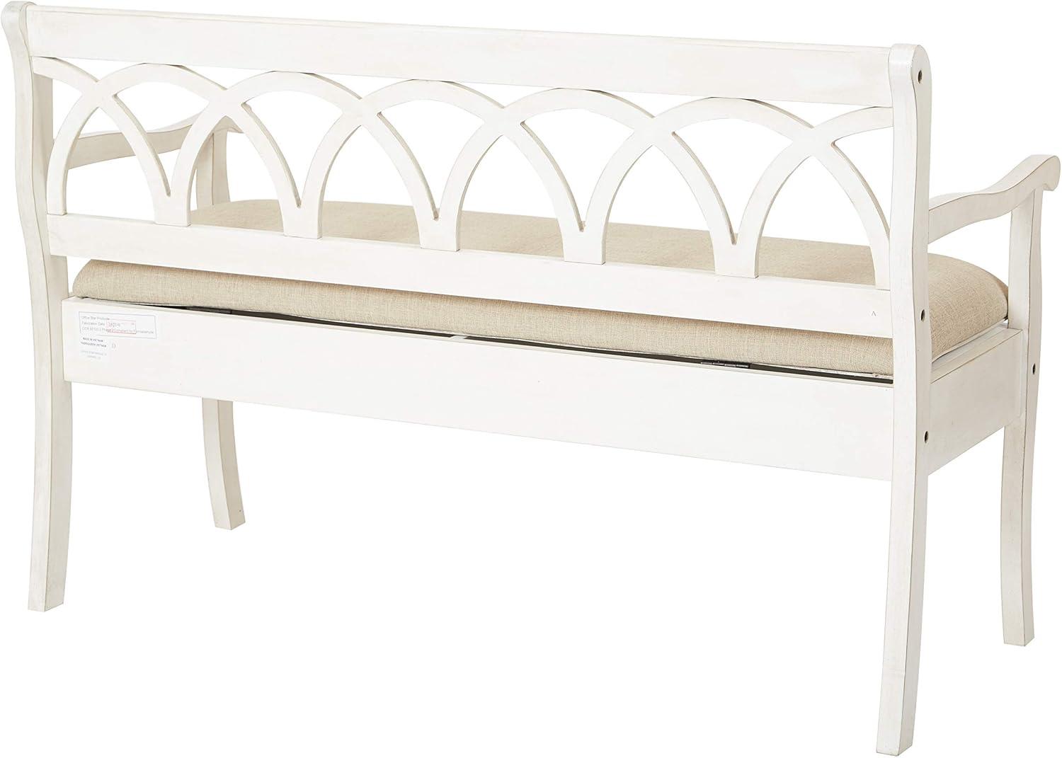 Coventry Storage Bench Beige/White - OSP Home Furnishings