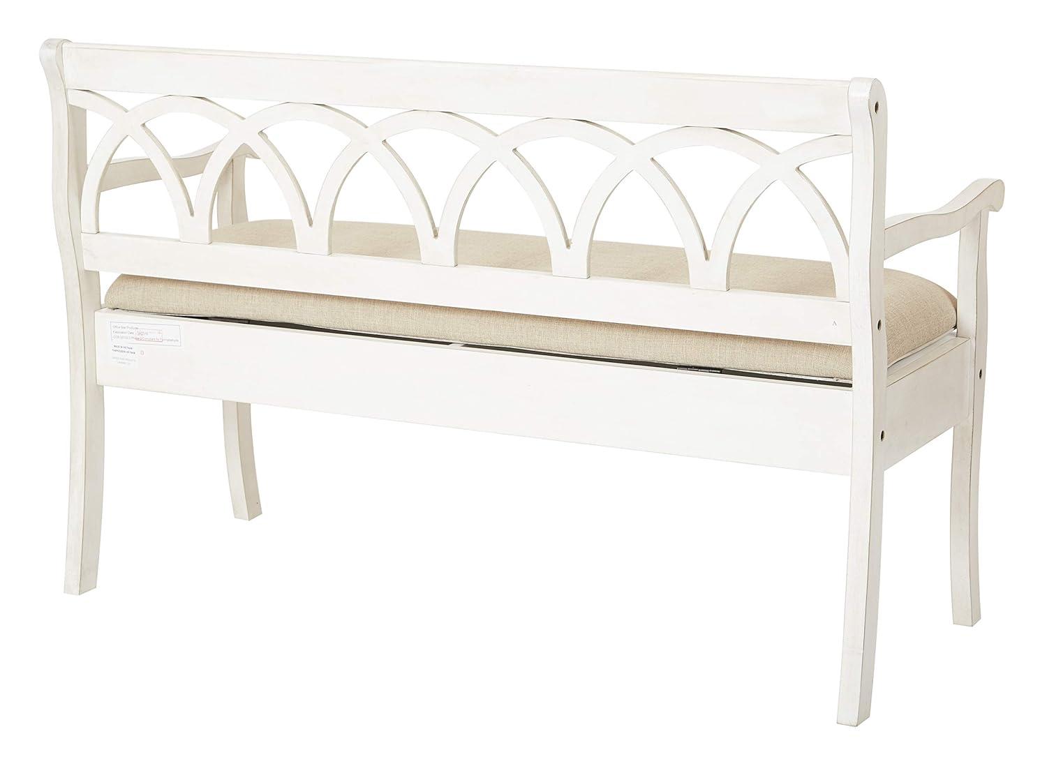 Coventry Storage Bench Beige/White - OSP Home Furnishings